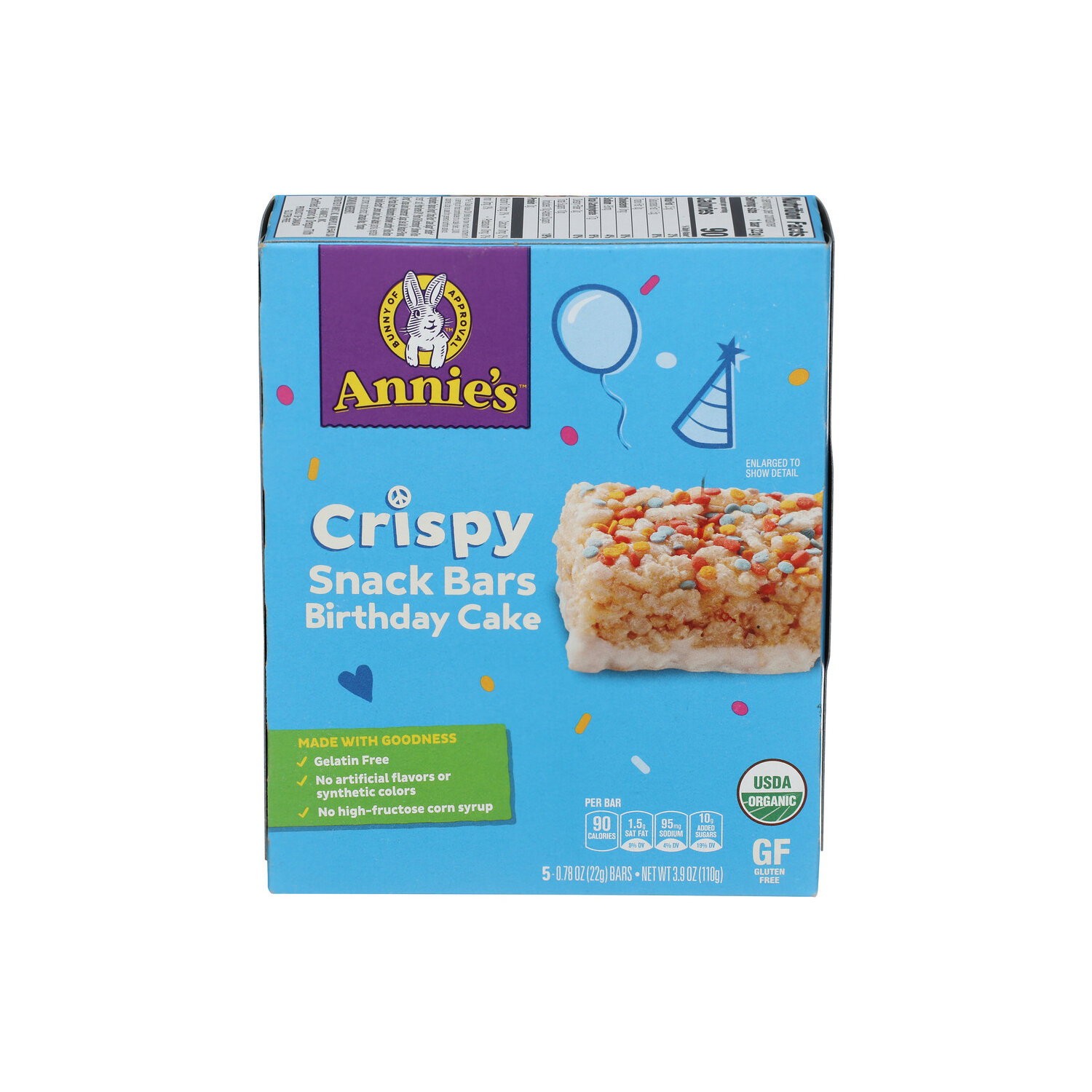 ANNIE's Homegrown Birthday Cake Crispy - 0.78 Ounce - 5 Count