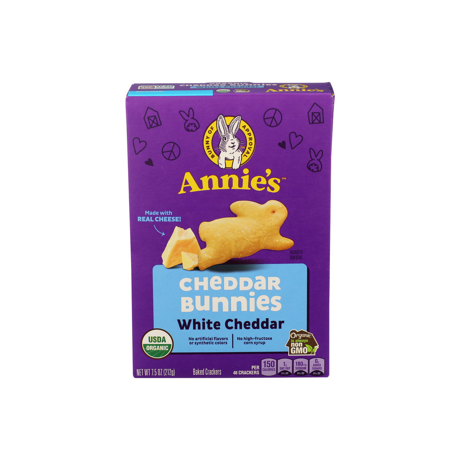 Annie's Homegrown White Cheddar Bunnies Baked Snack Crackers - 7.5 Ounce Image 1 of 4