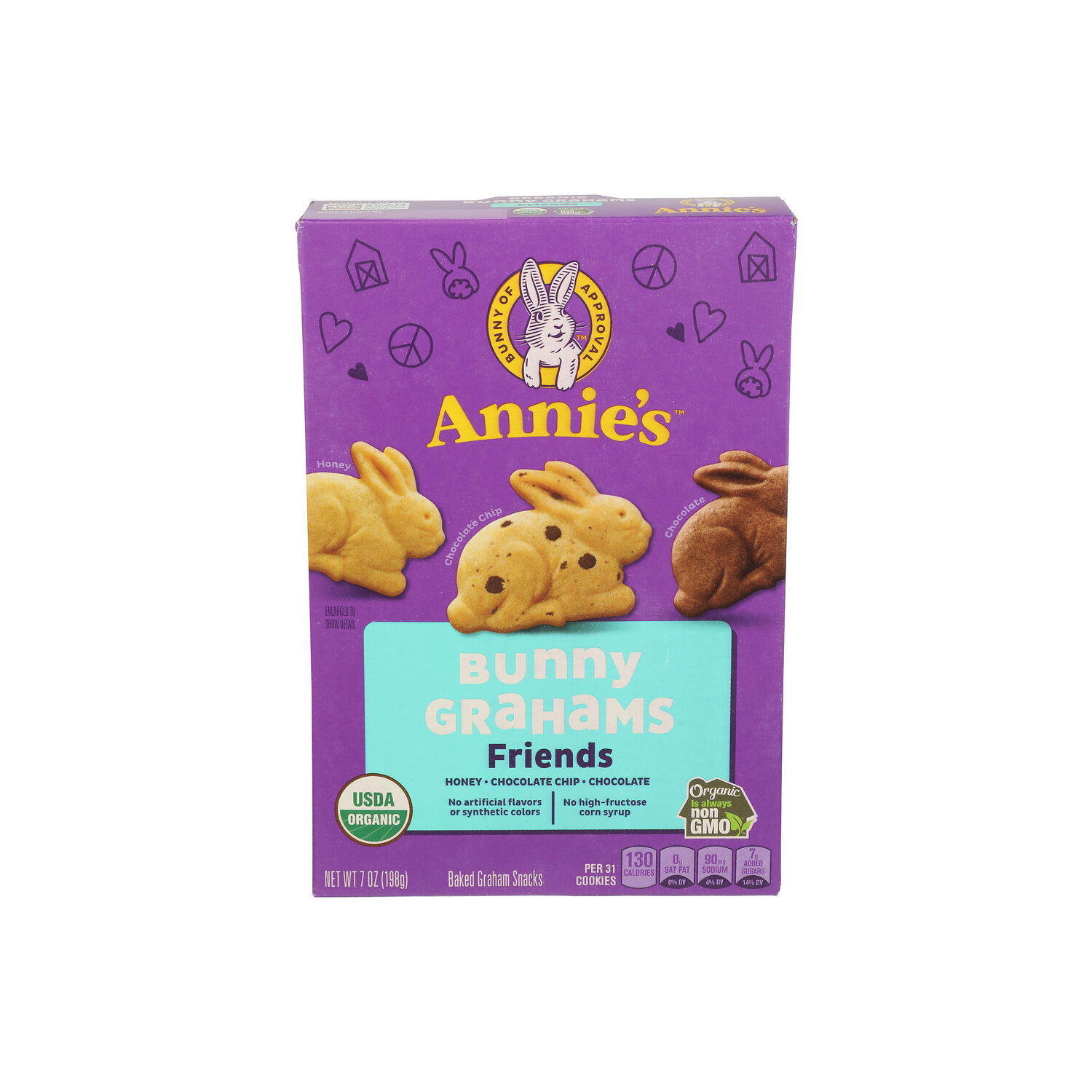 Annie's Homegrown Friends Bunny Grahams Honey, Chocolate And Chip