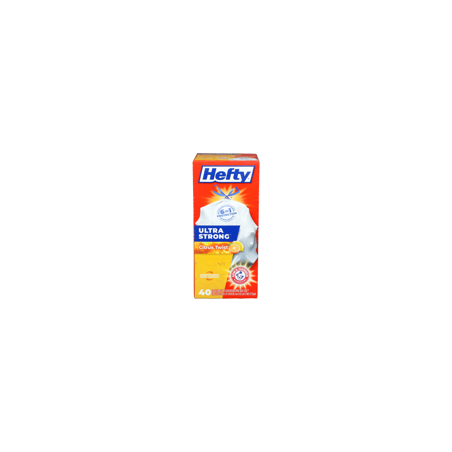 Hefty Citrus Twist Ultra Strong Tall Kitchen Drawstring Bags - 13 Gallon - 40 Count Image 1 of 2