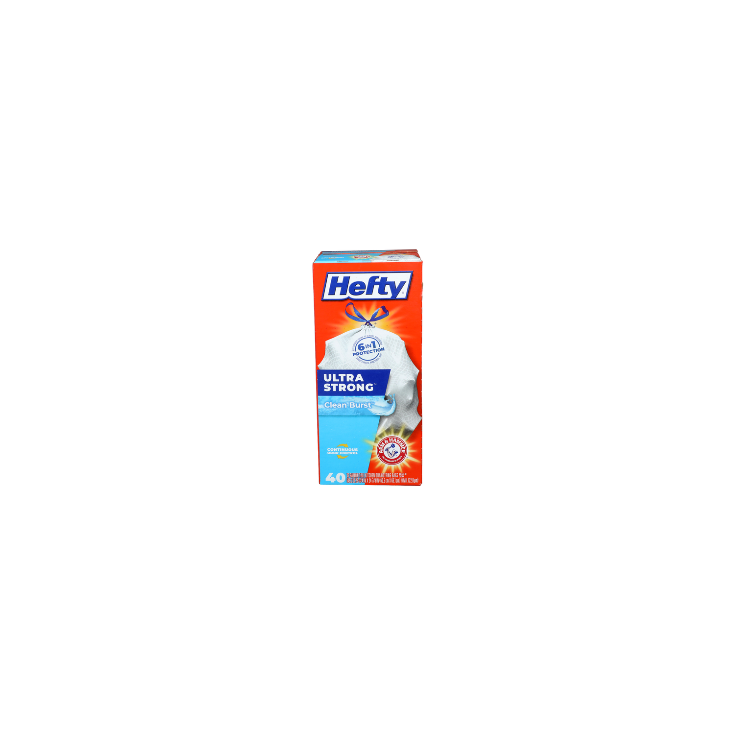 Hefty Clean Burst Ultra Strong - 7.475 Gallon - 40 Count Image 1 of 2