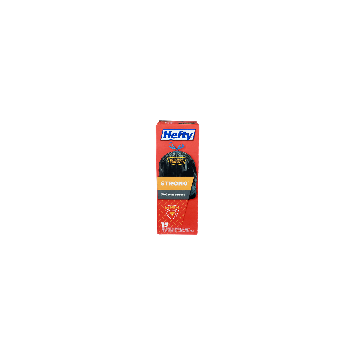 Hefty Strong Multipurpose Large Trash Drawstring Bags - 30 Gallon - 15 Count Image 1 of 2