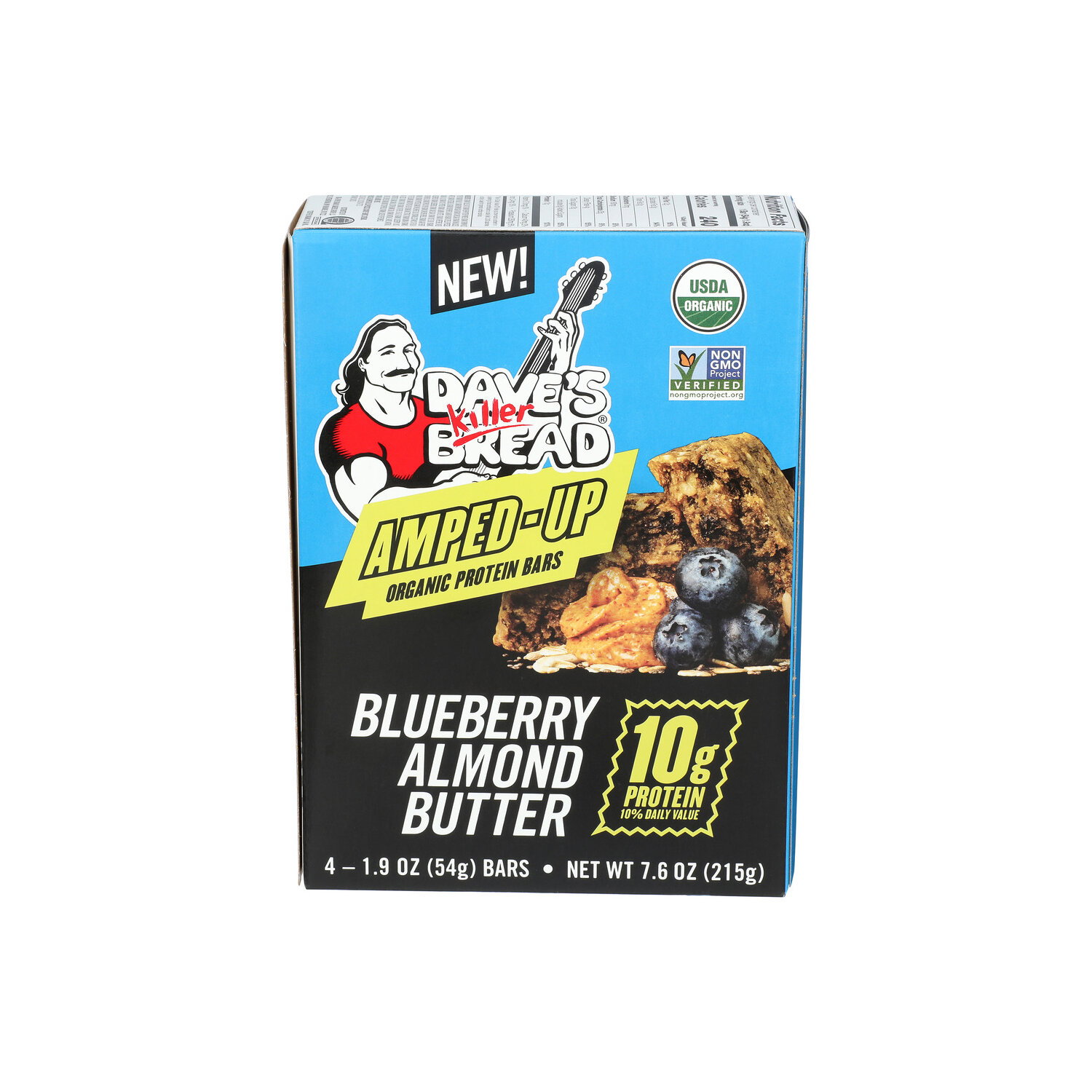 DAVE's Killer Bread Amped-Up Protein Bars Blueberry Almond Butter