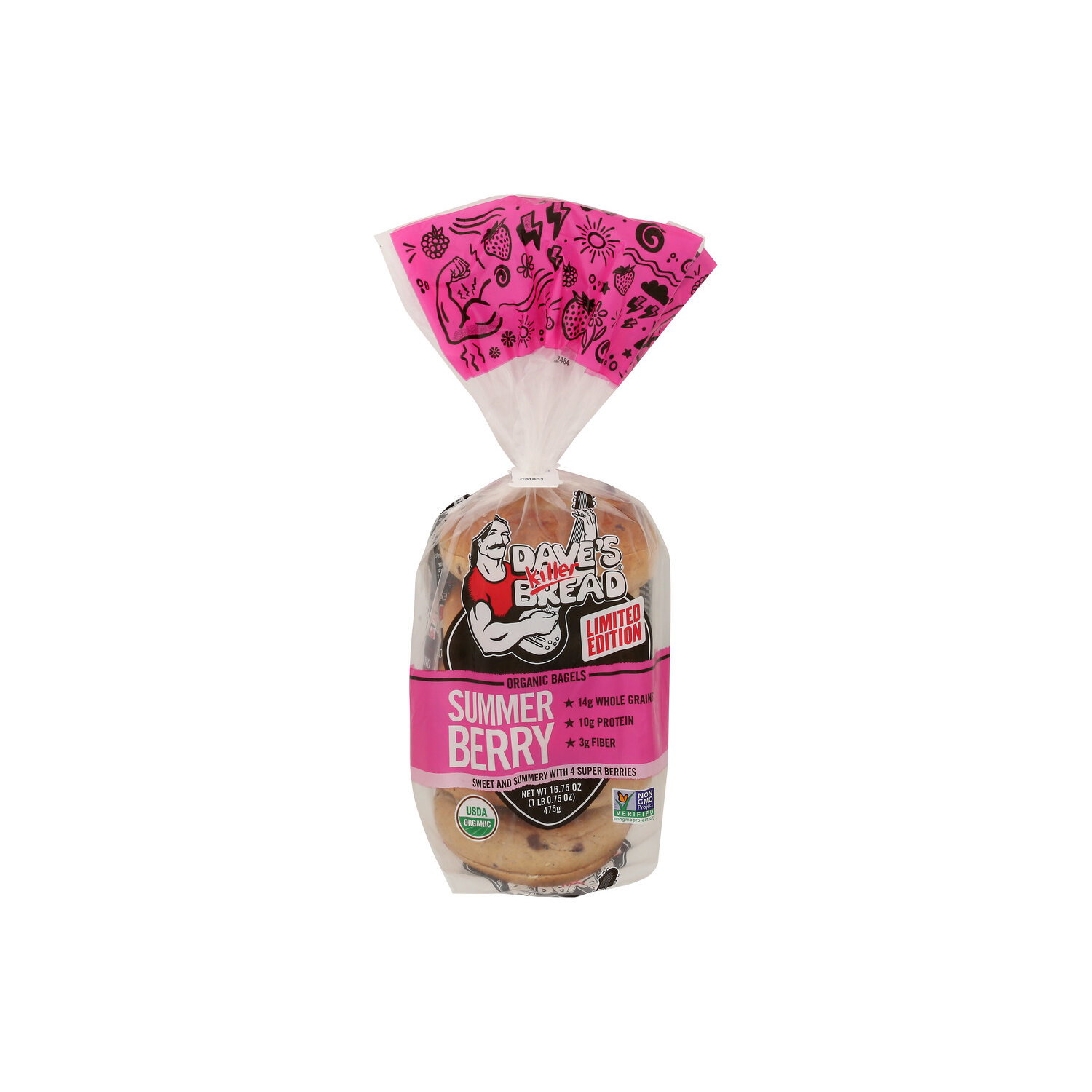 DAVE's Killer Bread Berry Summer Bagels, Limited Edition Organic - 16.75 Ounce Image 1 of 4