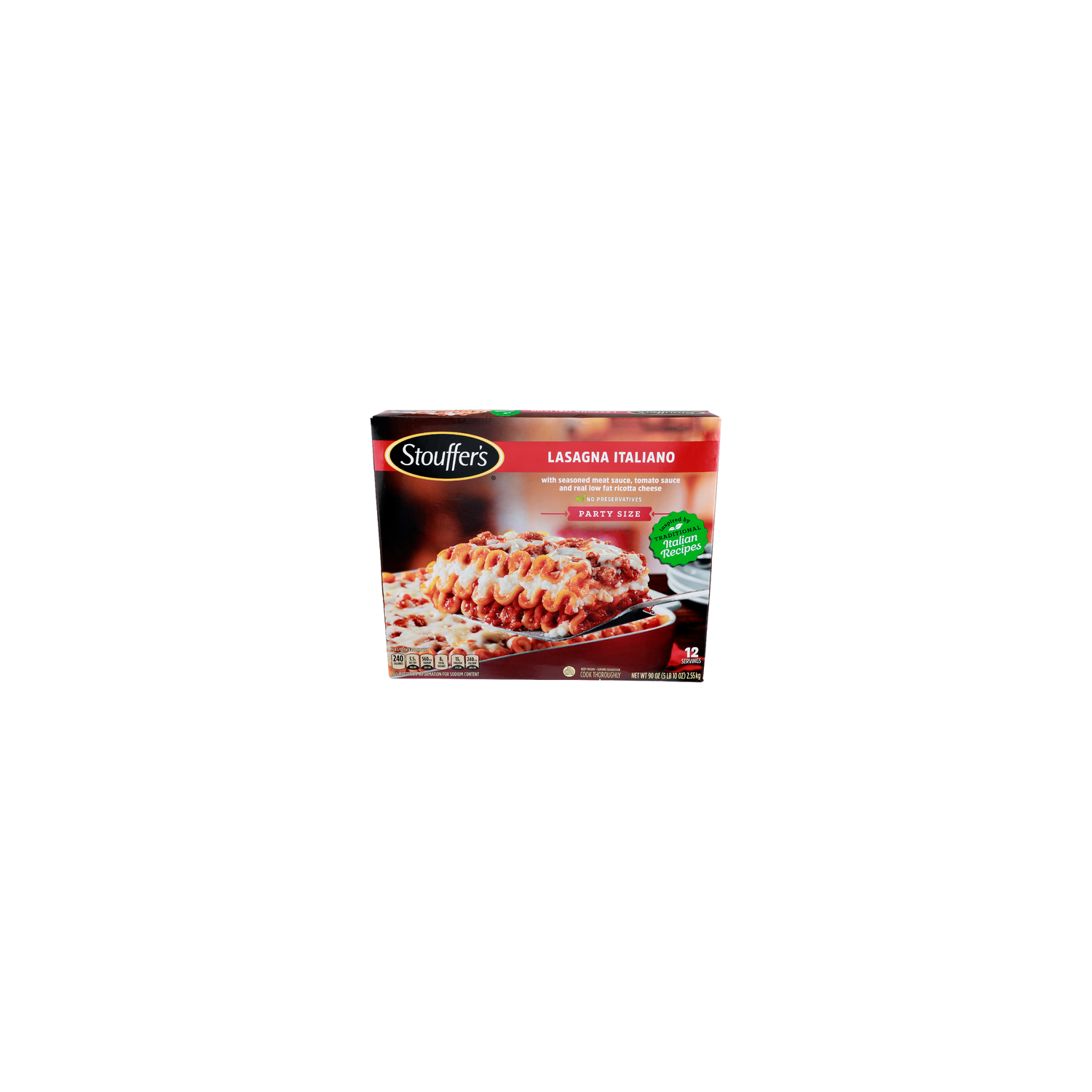 STOUFFER's Party Size Lasagna Italiano - 7.5 Ounce - 12 Count Image 1 of 4