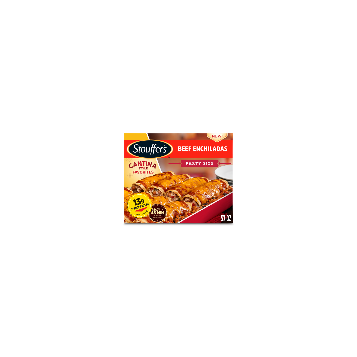 Stouffer's Party Size Beef Enchiladas Frozen Meal - 57 Ounce Image 1 of 4