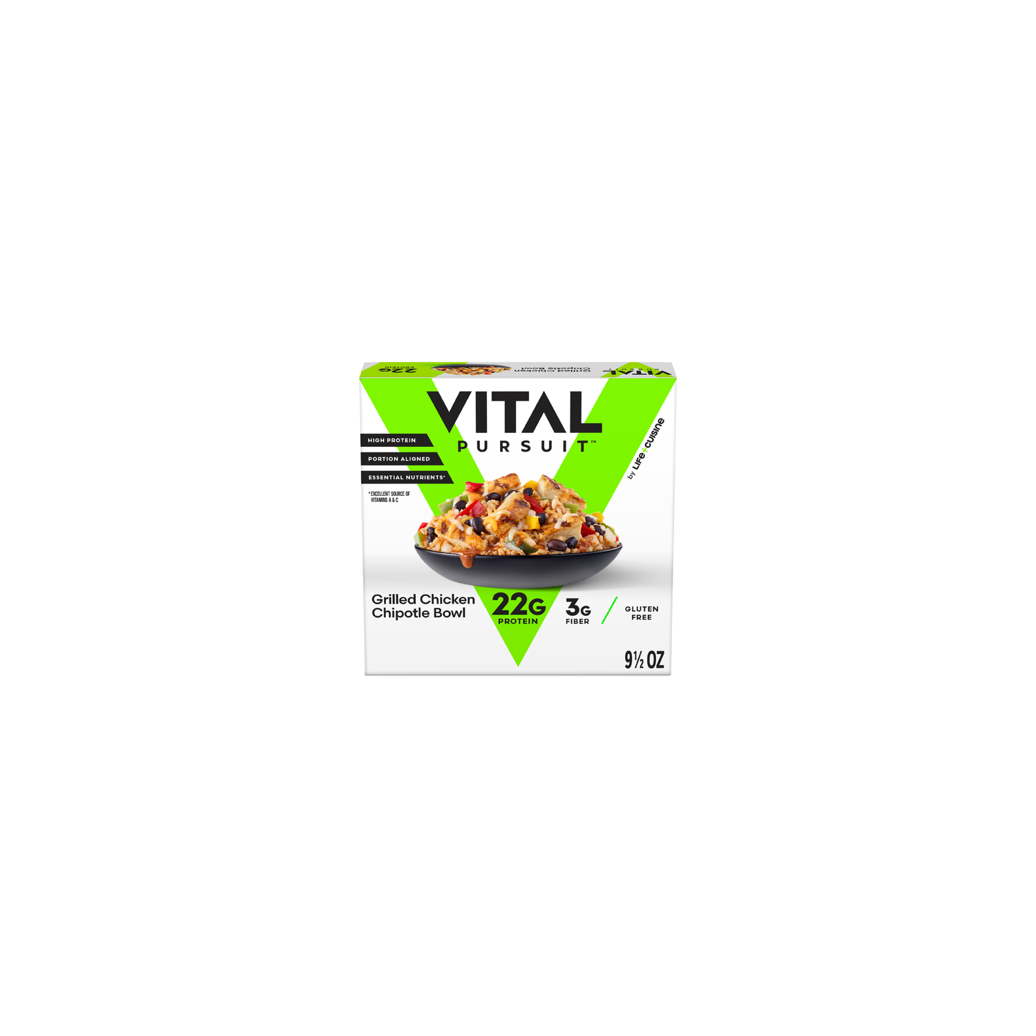 Vital Pursuit Grilled Chicken Chipotle Bowl High Protein Glp-1 Friendly Frozen Meal - 9.5 Ounce Image 1 of 4