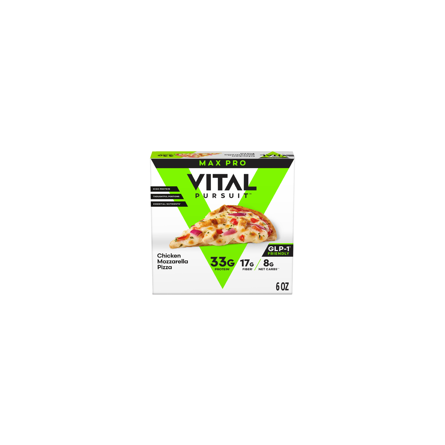 Vital Pursuit Chicken Mozzarella Pizza High Protein Glp-1 Friendly Frozen Meal - 6 Ounce Image 1 of 4