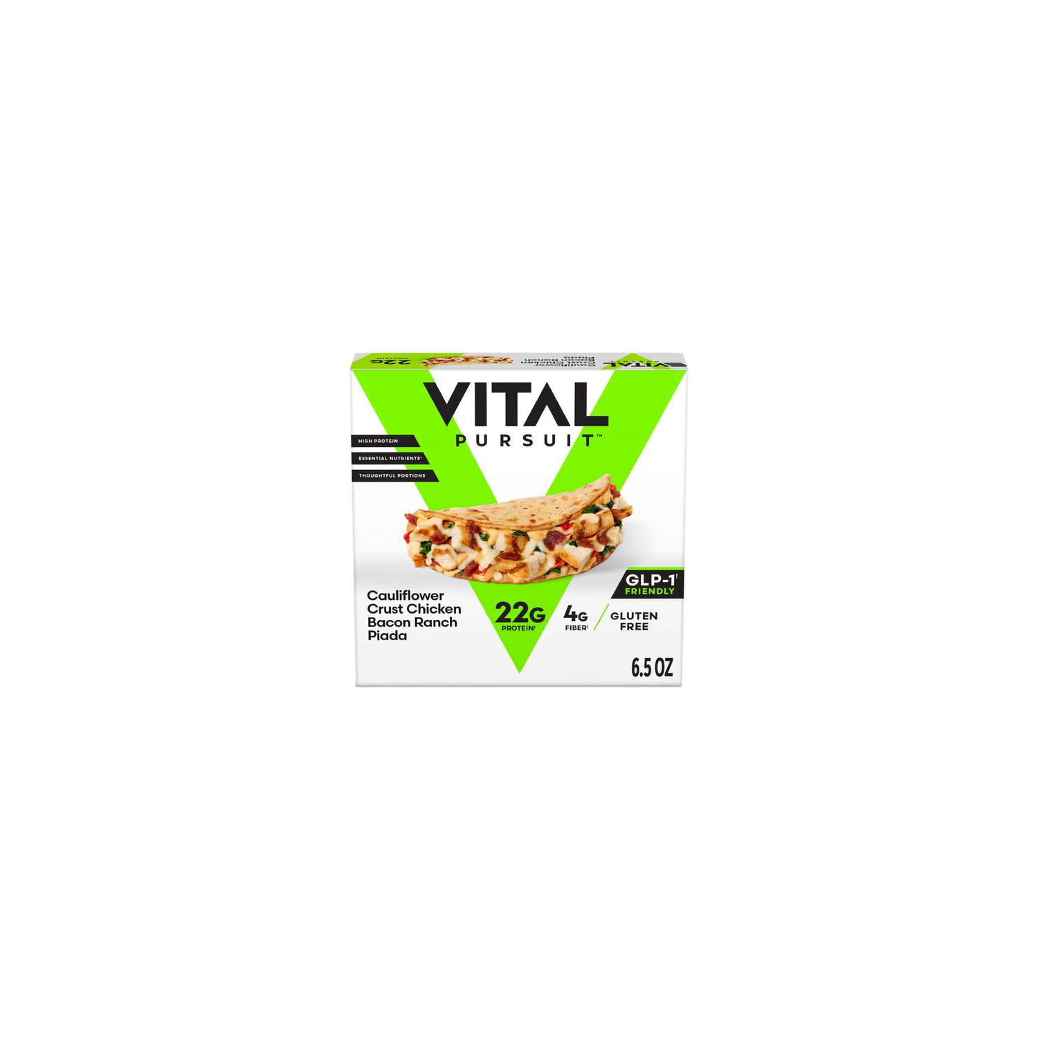 Vital Pursuit Cauliflower Crust Chicken Bacon Ranch Piada High Protein Frozen Meal - 6.5 Ounce Image 1 of 4