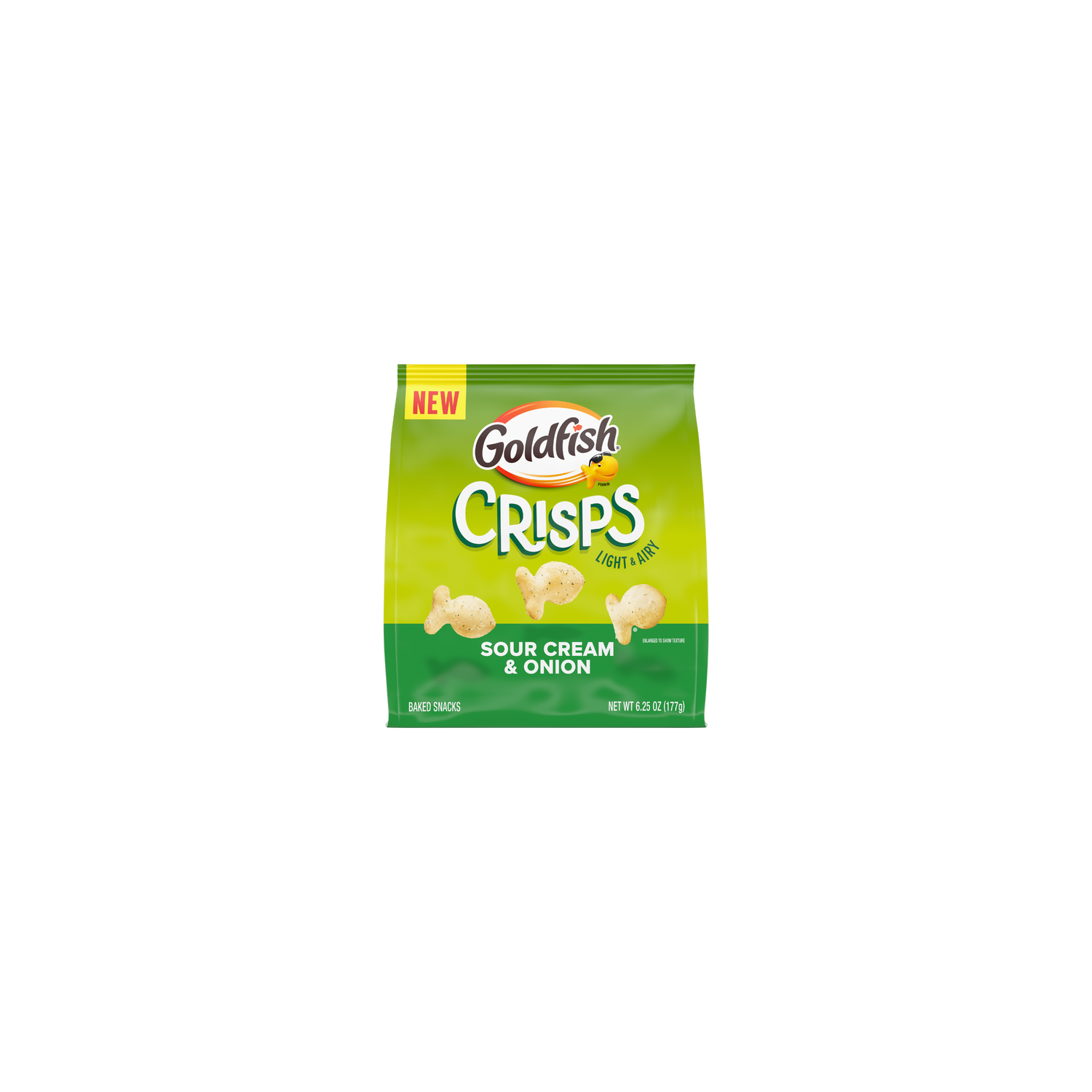 Pepperidge Farm Goldfish Crisps Sour Cream & Onion Baked Chip Crackers, Bag - 6.25 Ounce Image 1 of 2