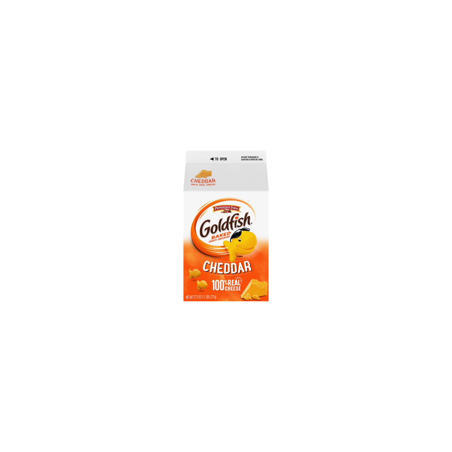 Pepperidge Farm Goldfish Cheddar Cheese Crackers, Carton - 27.3 Ounce Image 1 of 2
