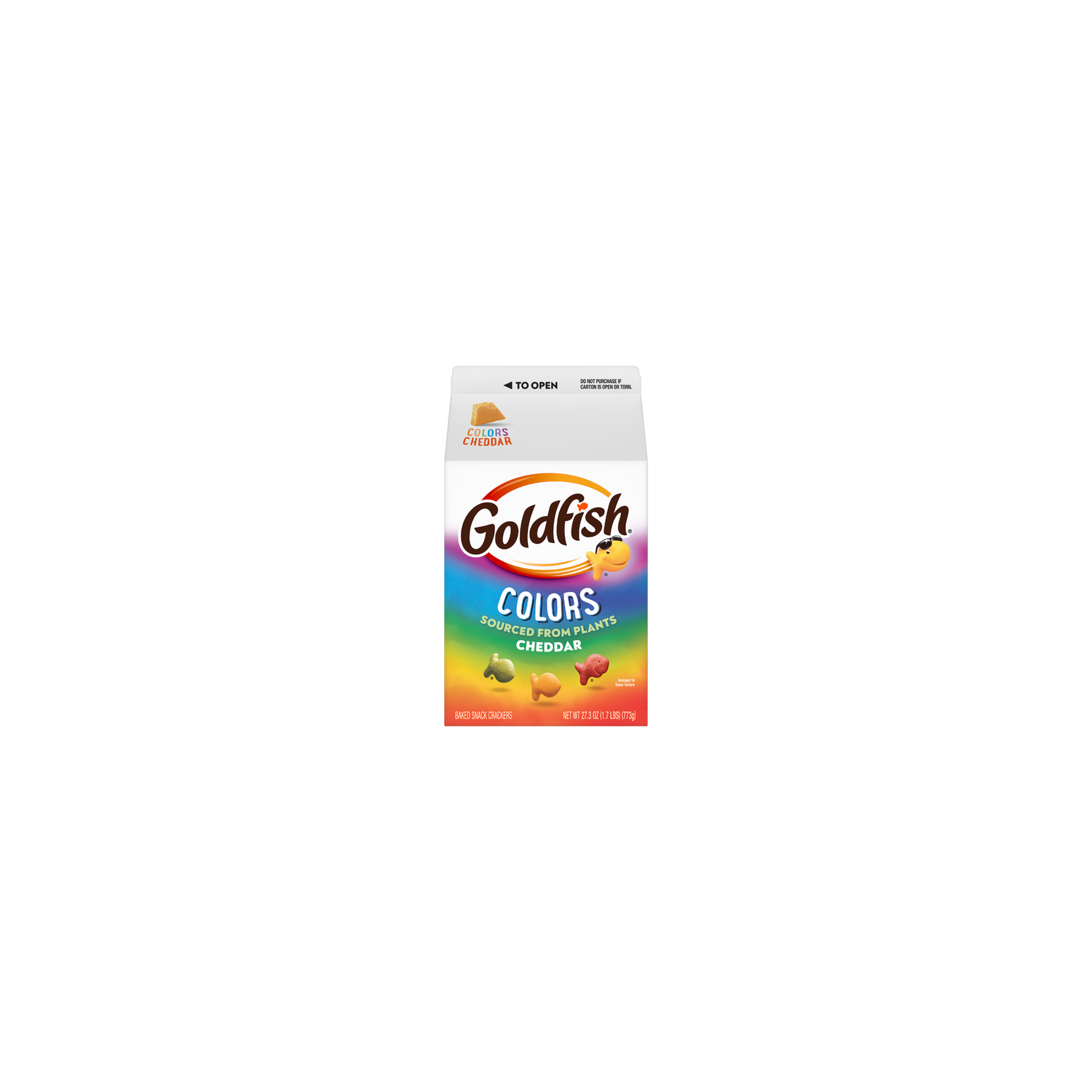 Pepperidge Farm Goldfish Colors Cheddar Cheese Crackers, Carton - 27.3 Ounce Image 1 of 2