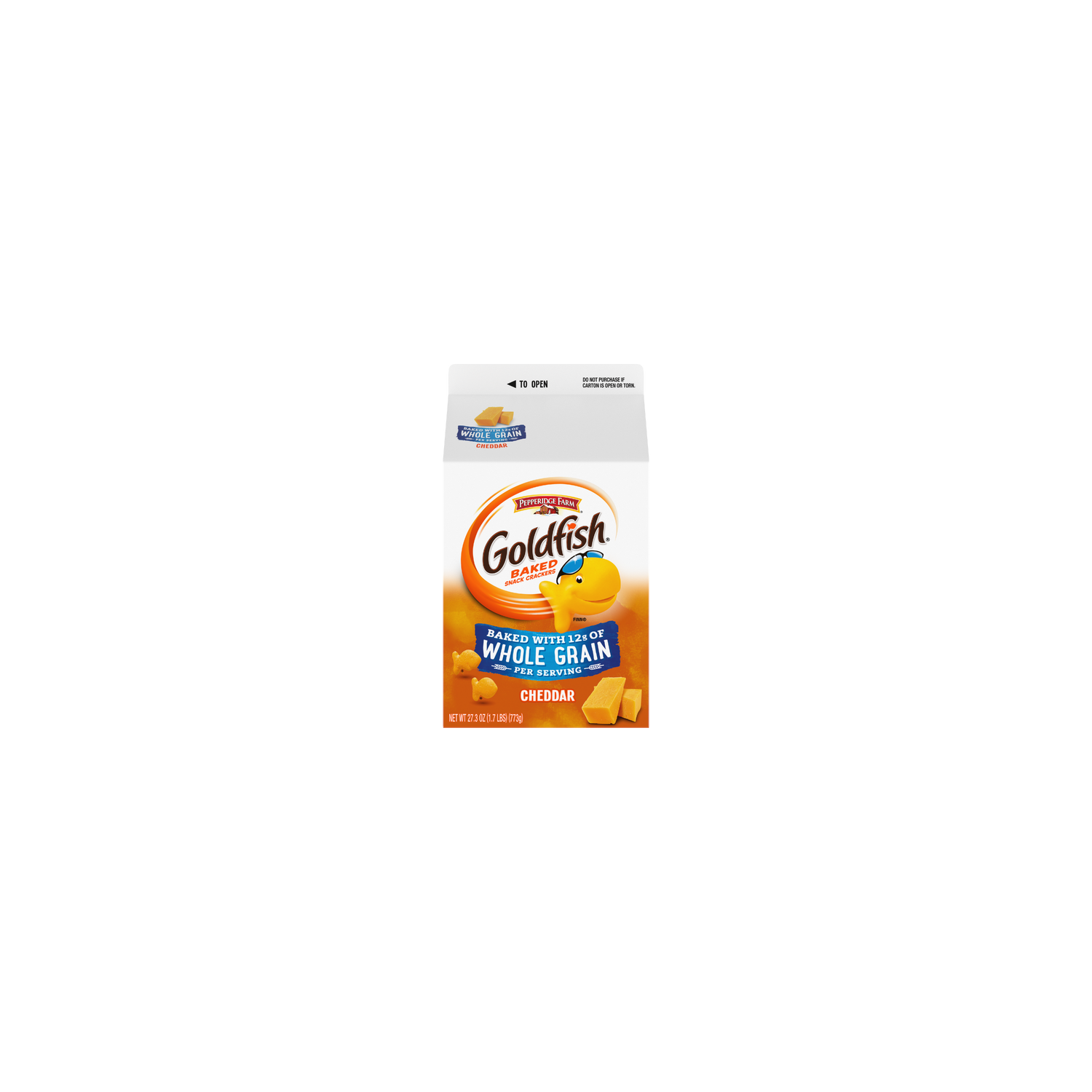 Pepperidge Farm Goldfish Cheddar Cheese Crackers, Baked With Whole Grain, Carton - 27.3 Ounce Image 1 of 2