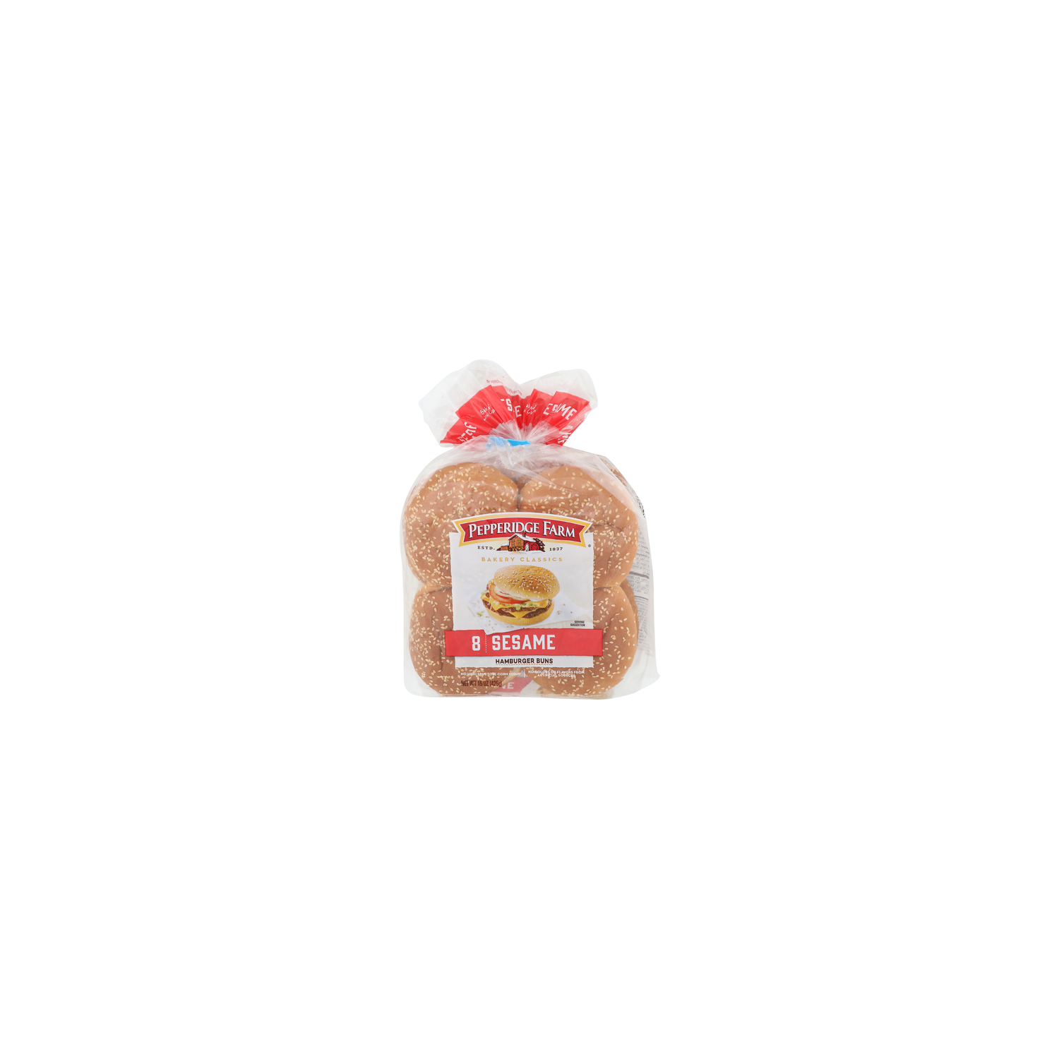 Pepperidge Farm Sesame Bakery Classics Hamburger Buns - 1.875 Ounce - 8 Count Image 1 of 4