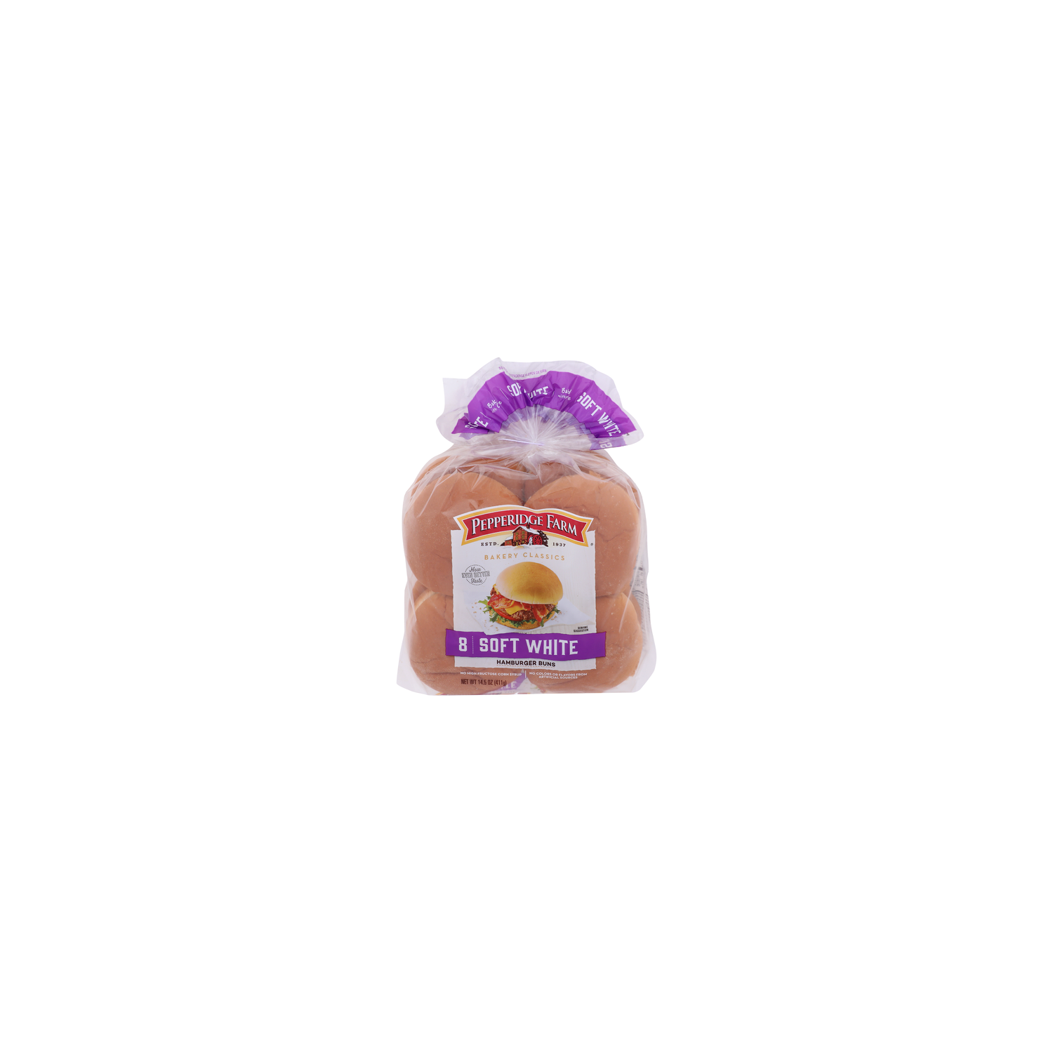 Pepperidge Farm Bakery Classics Soft White Hamburger Buns - 1.813 Ounce - 8 Count Image 1 of 4