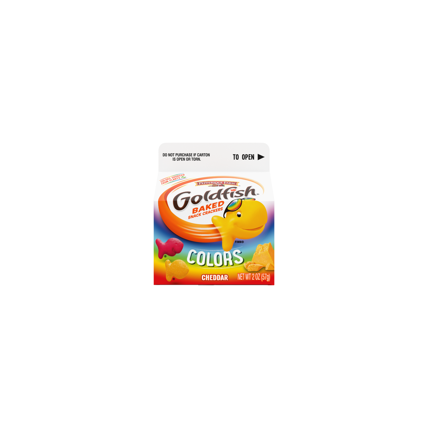 Pepperidge Farm Goldfish Colors Cheddar Cheese Crackers, Carton - 2 Ounce Image 1 of 2