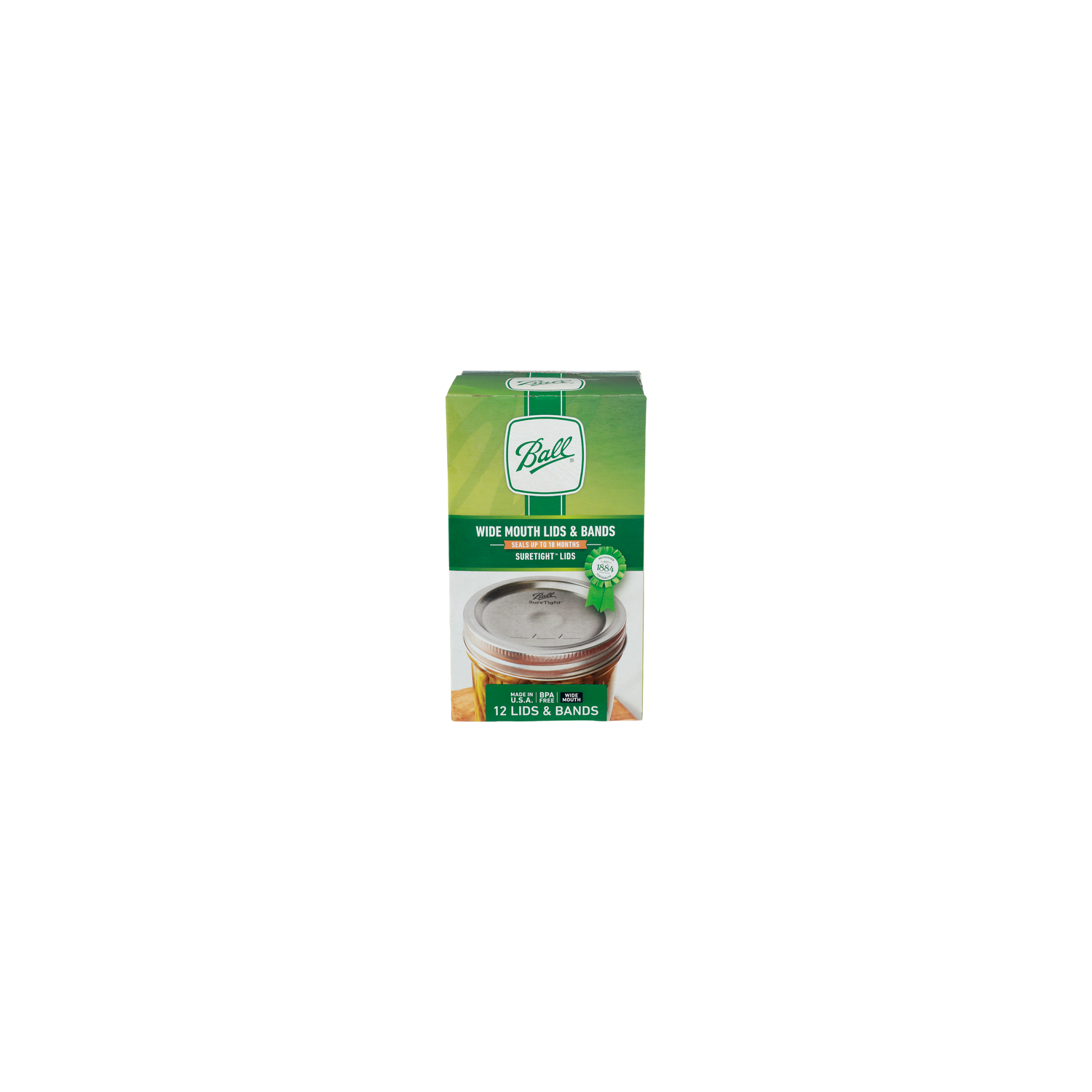 Ball Wide Mouth Lids & Bands - 12 Count Image 1 of 2