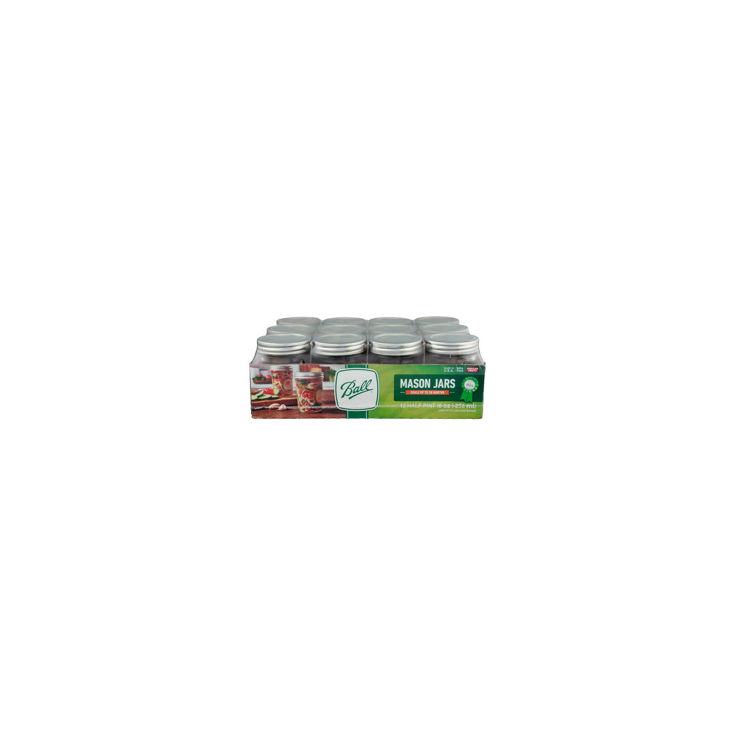 Ball Regular Mouth Mason Jars - 8 Ounce - 12 Count Image 1 of 2