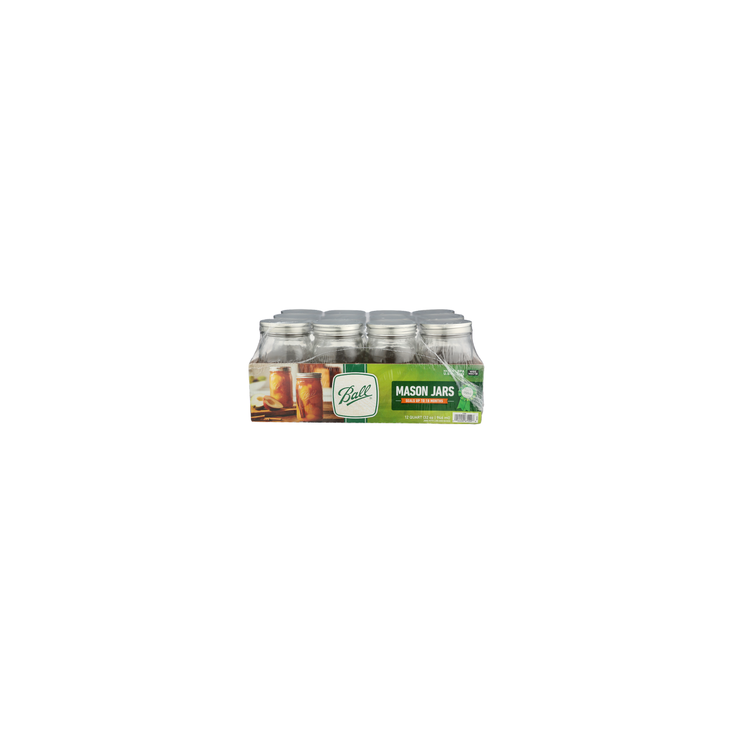 Ball Wide Mouth Mason Jars - 4 Fluid Ounce - 12 Count Image 1 of 2