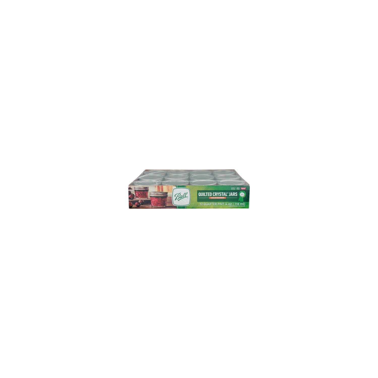 Ball Quilted Crystal Jars - 4 Fluid Ounce - 12 Count Image 1 of 2