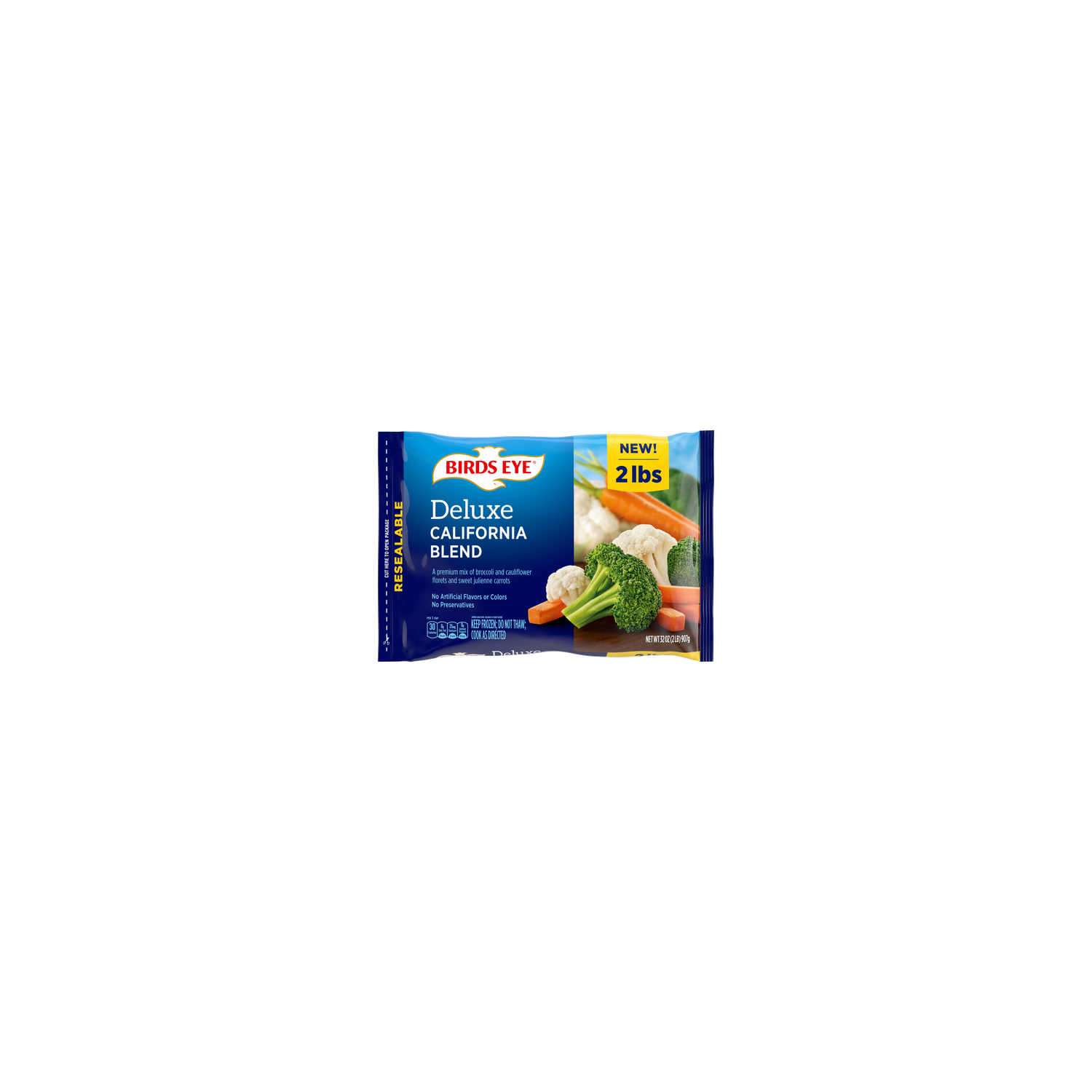 Birds Eye Deluxe California Blend, Broccoli, Cauliflower And Carrots, Frozen Vegetables - 32 Ounce Image 1 of 2