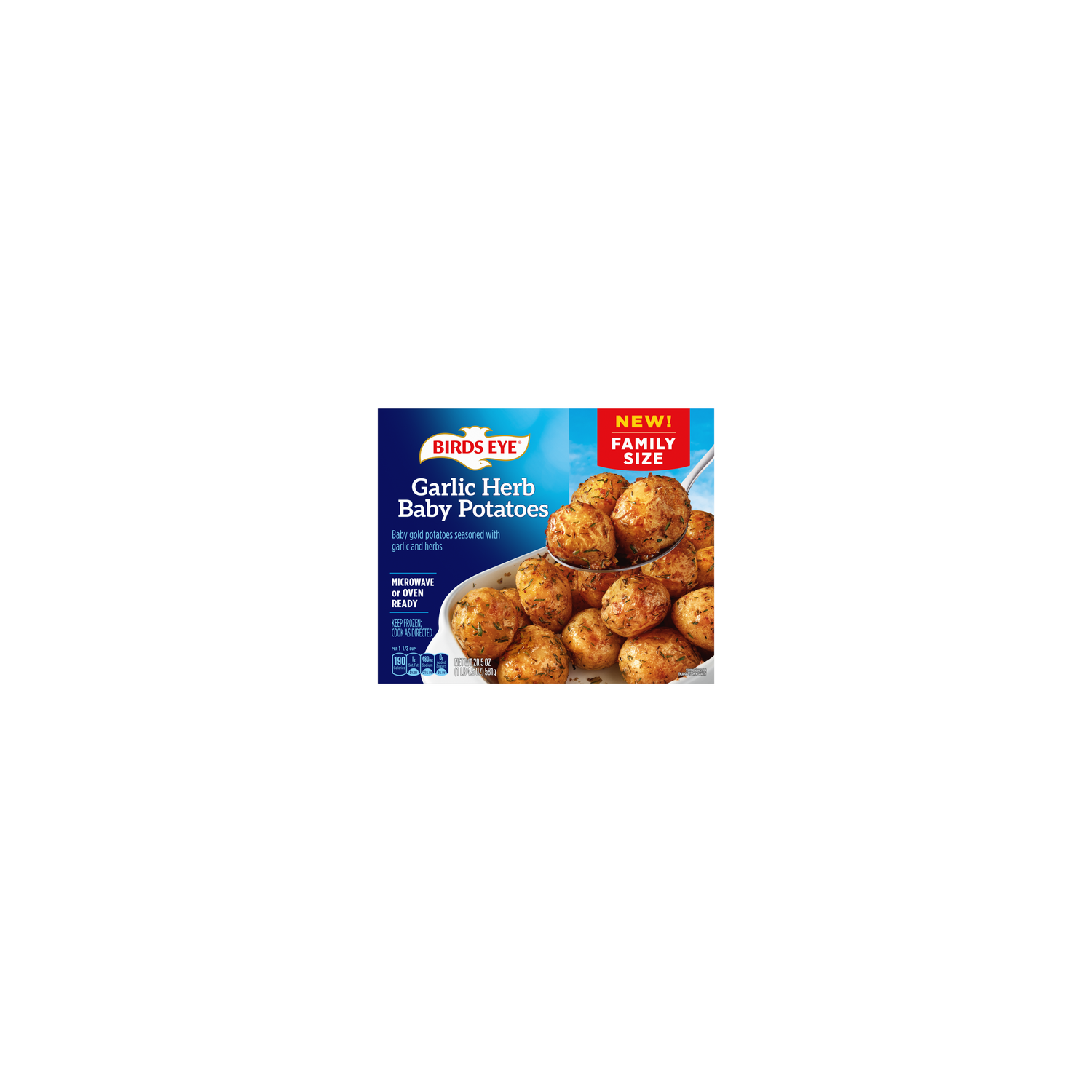 Birds Eye Garlic Herb Baby Potatoes, Family Size Frozen Potato Side Dish - 20.5 Ounce Image 1 of 2