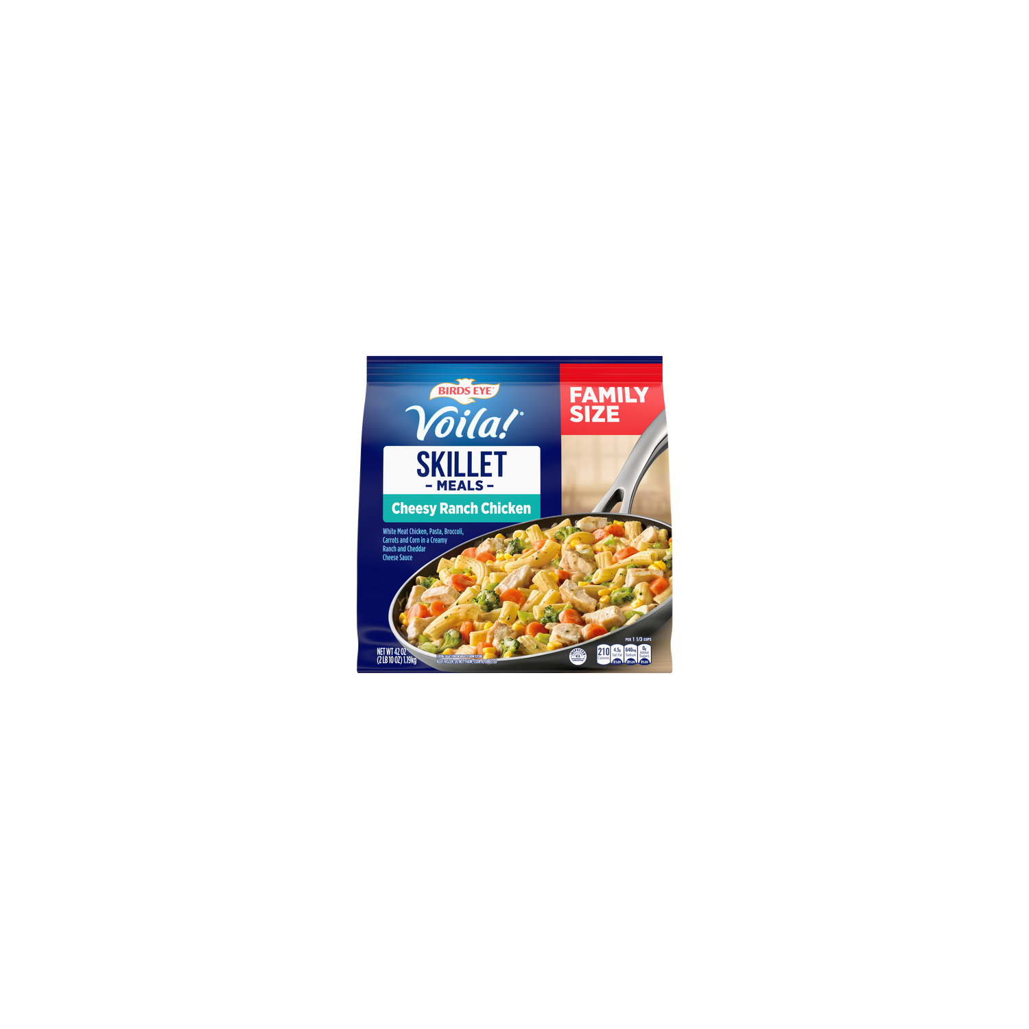 Birds Eye Voila! Family Size Cheesy Ranch Chicken Frozen Meal, Bag - 42 Ounce Image 1 of 2