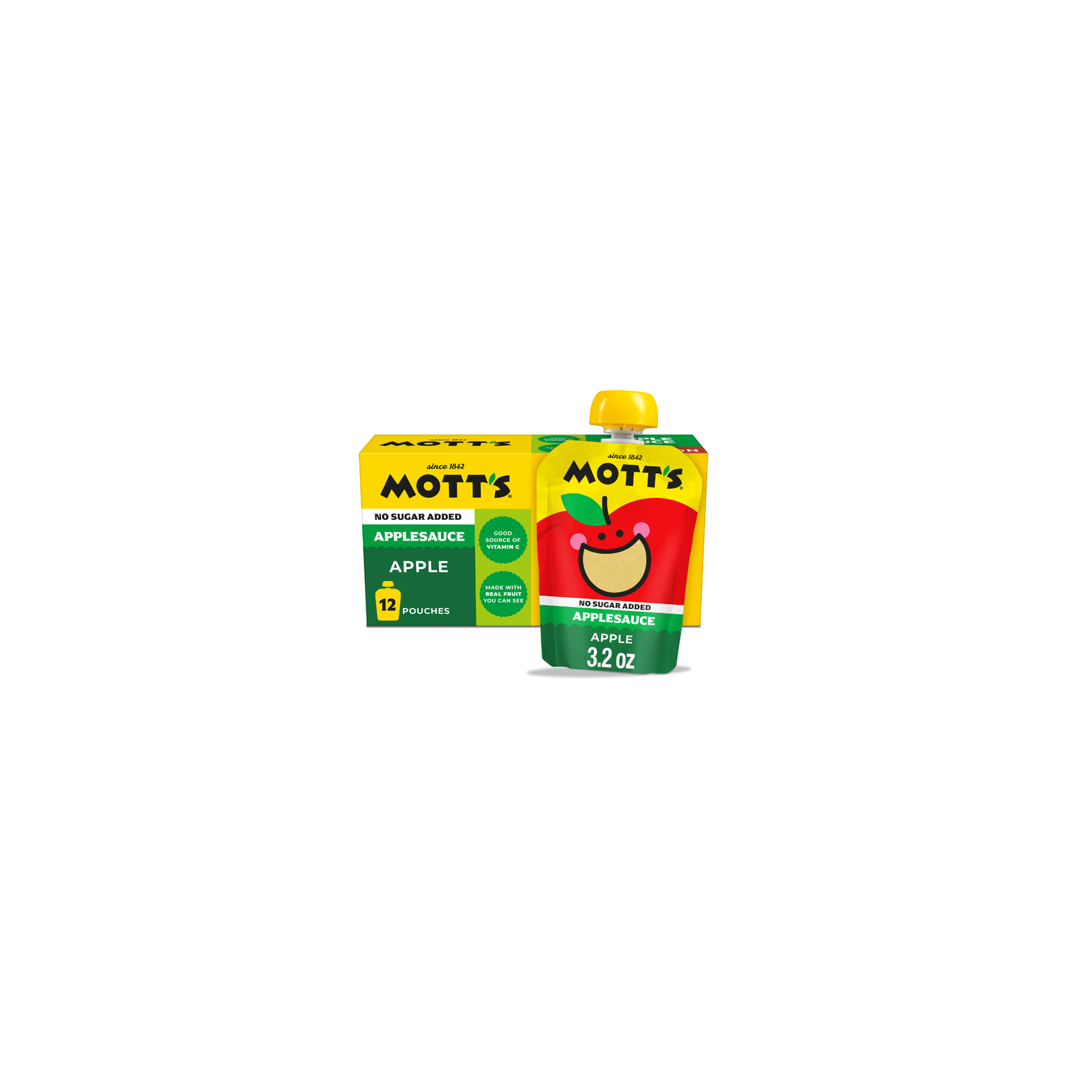 Motts No Sugar Added Applesauce Clear - 0.267 Ounce - 12 Count Image 1 of 3