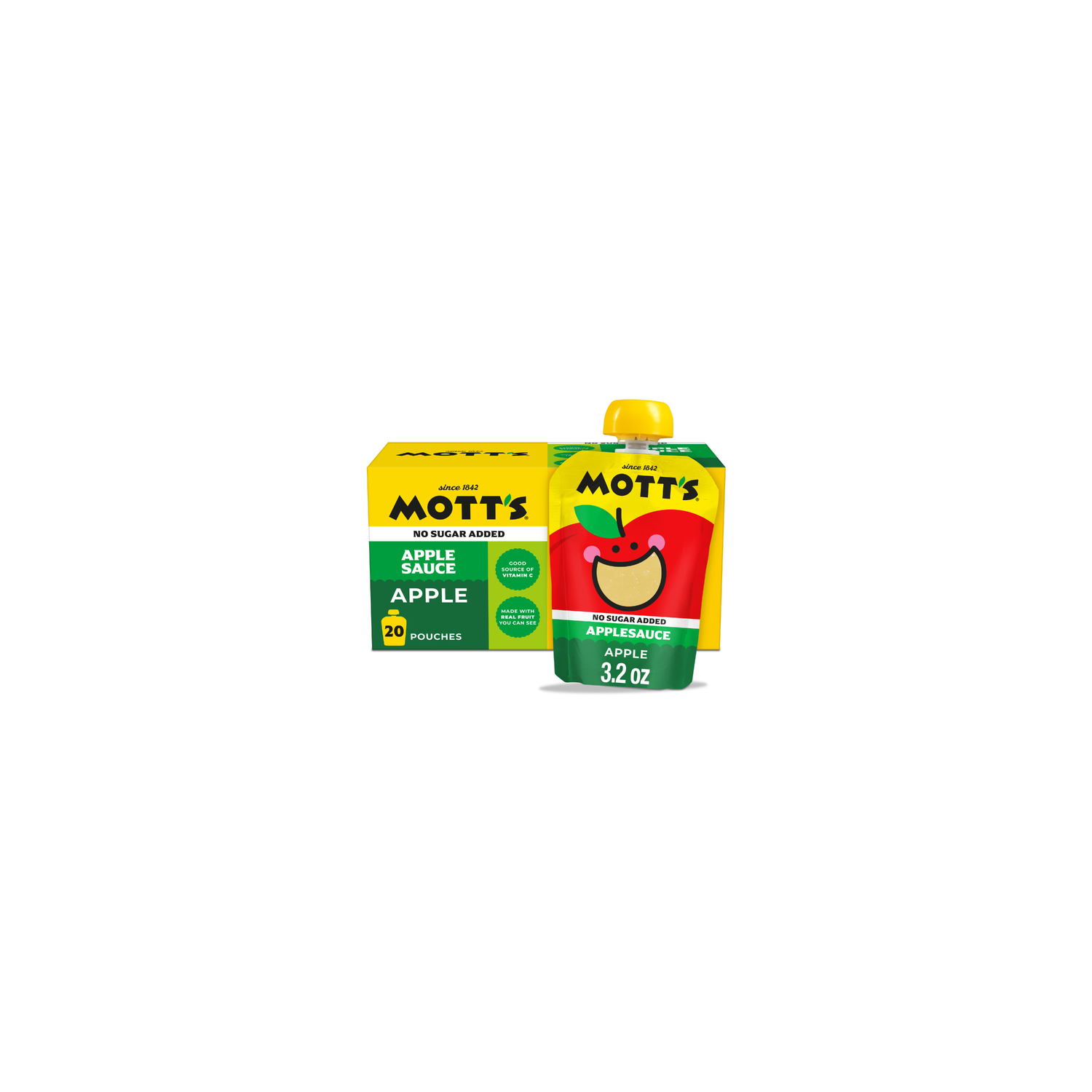 Motts No Sugar Added Applesauce Clear - 0.16 Ounce - 20 Count Image 1 of 3