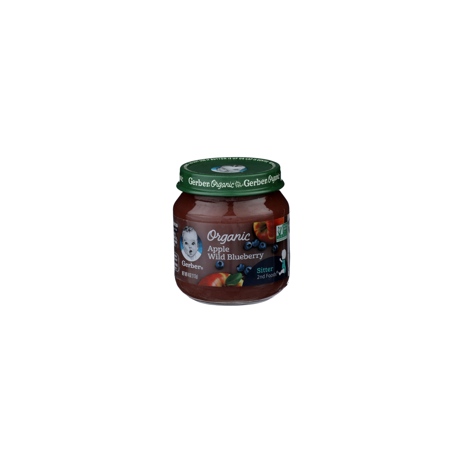 Gerber Apple Wild Blueberry - 4 Ounce Image 1 of 4