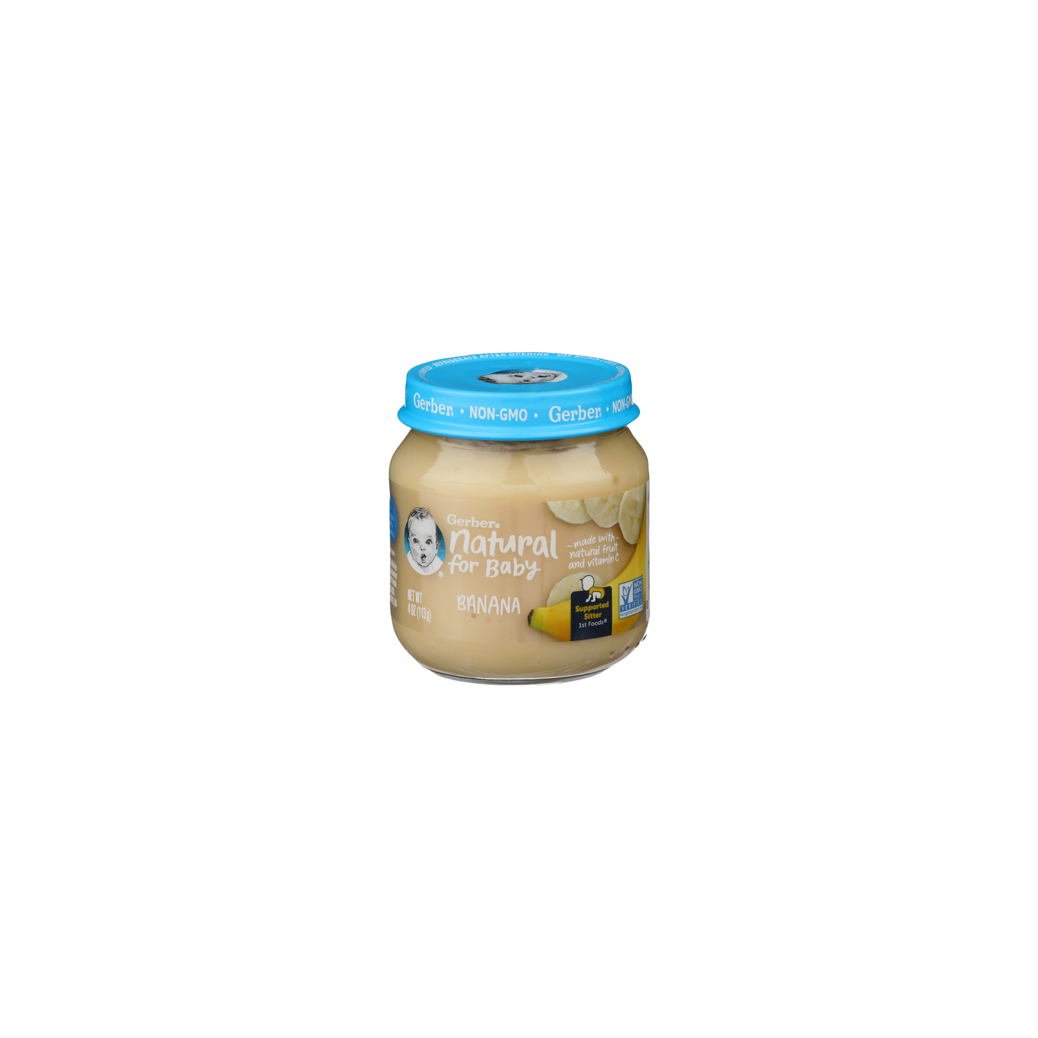Gerber Natural For Baby Supported Sitter 1St Foods Banana - 4 Ounce Image 1 of 4