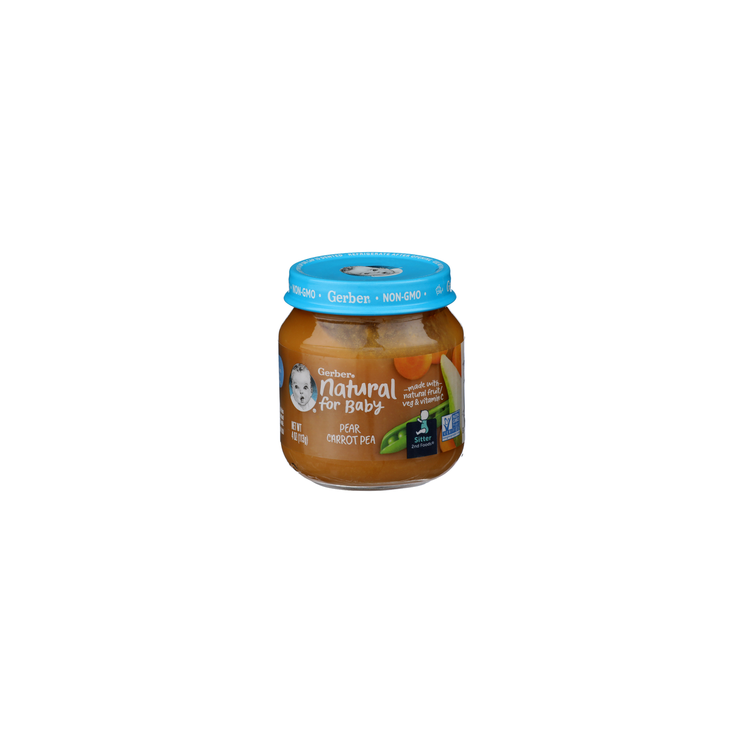 Gerber Natural For Baby Pear Carrot Pea - 4 Ounce Image 1 of 4
