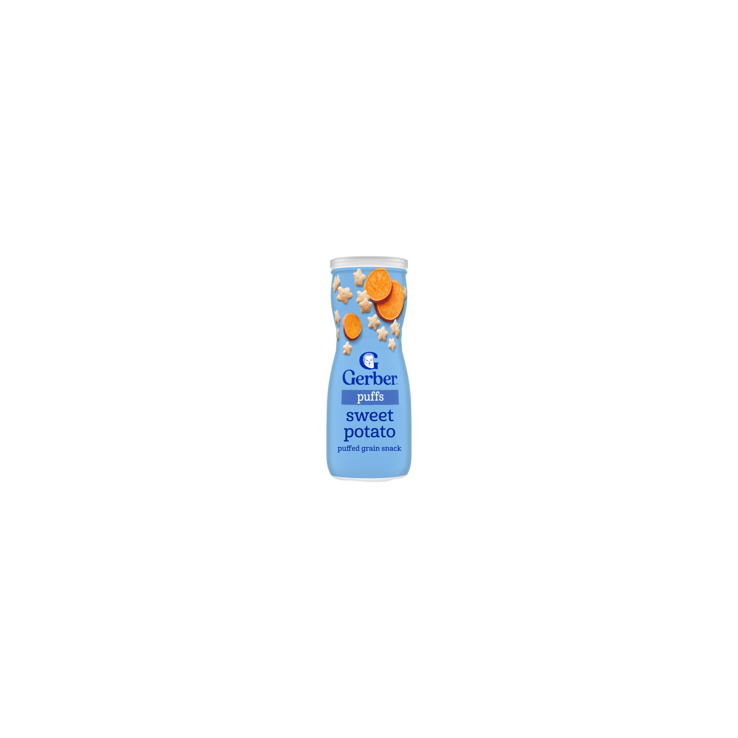 Gerber Snacks For Baby Sweet Potato Puffs Stage 3 Grain Snack Led Feeding - 1.48 Ounce Image 1 of 4