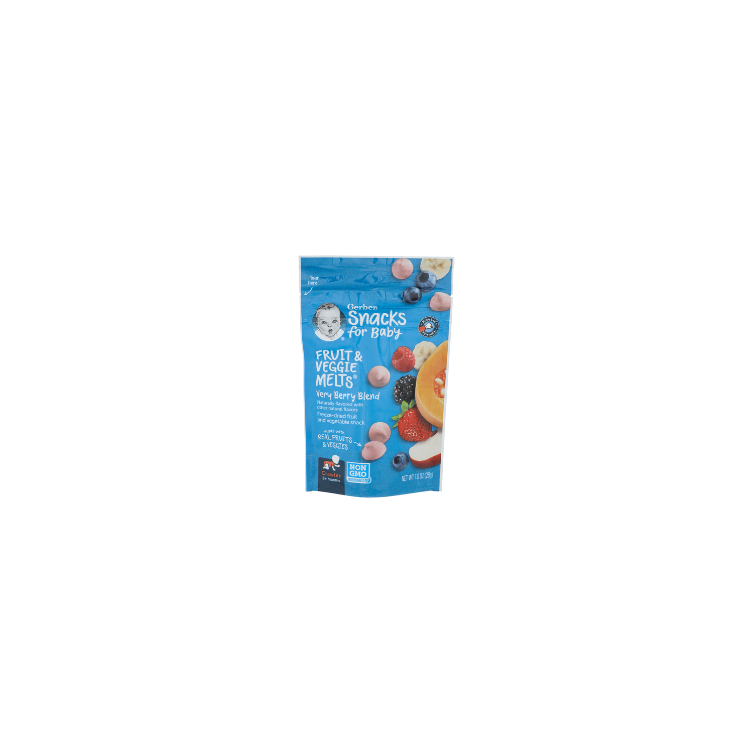 Gerber Snacks For Baby Fruit & Veggie Melts Crawler - 1 Ounce Image 1 of 4
