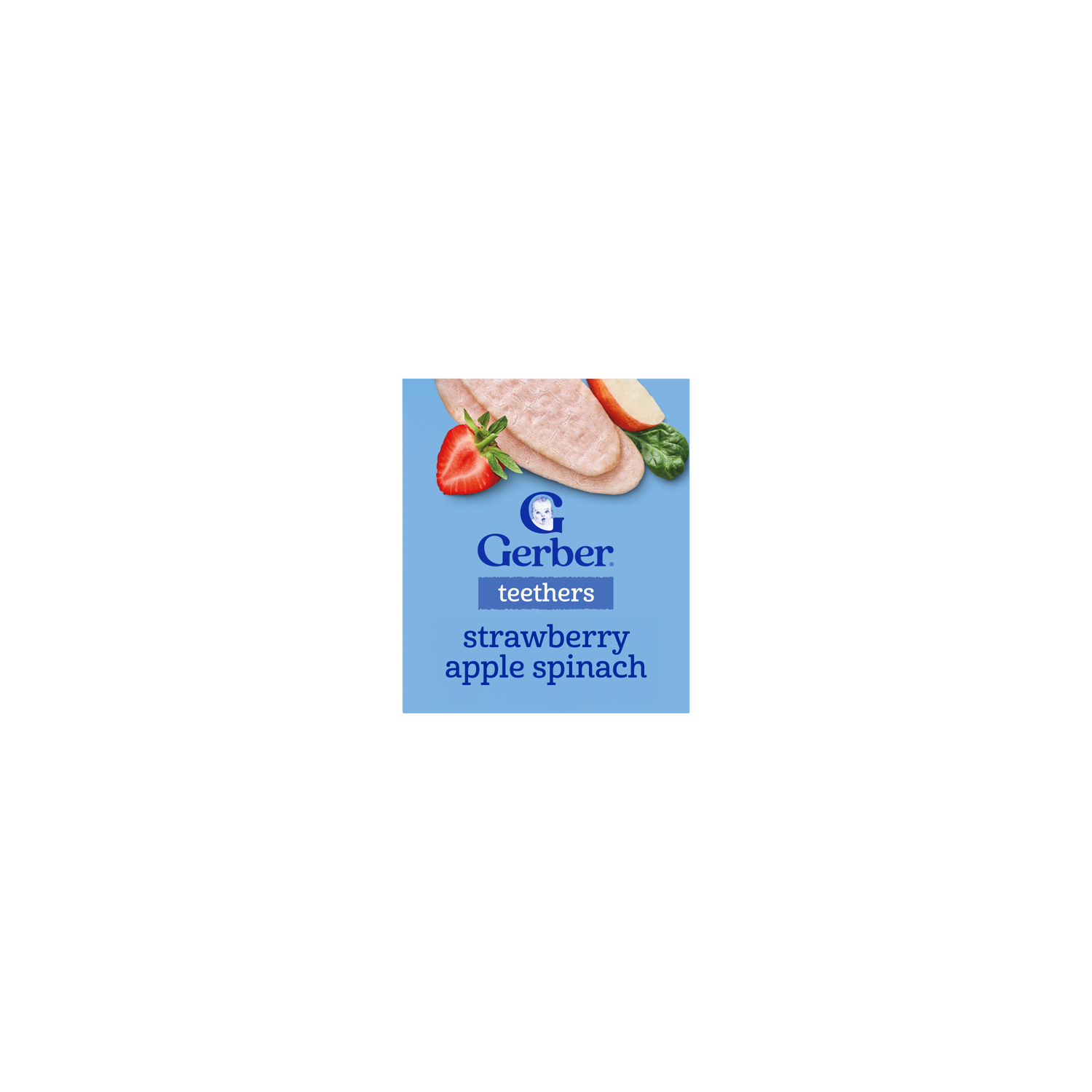 Gerber Snacks For Baby Strawberry Apple Spinach Gentle Teething Wafers Stage 3 Food - 1.7 Ounce Image 1 of 4