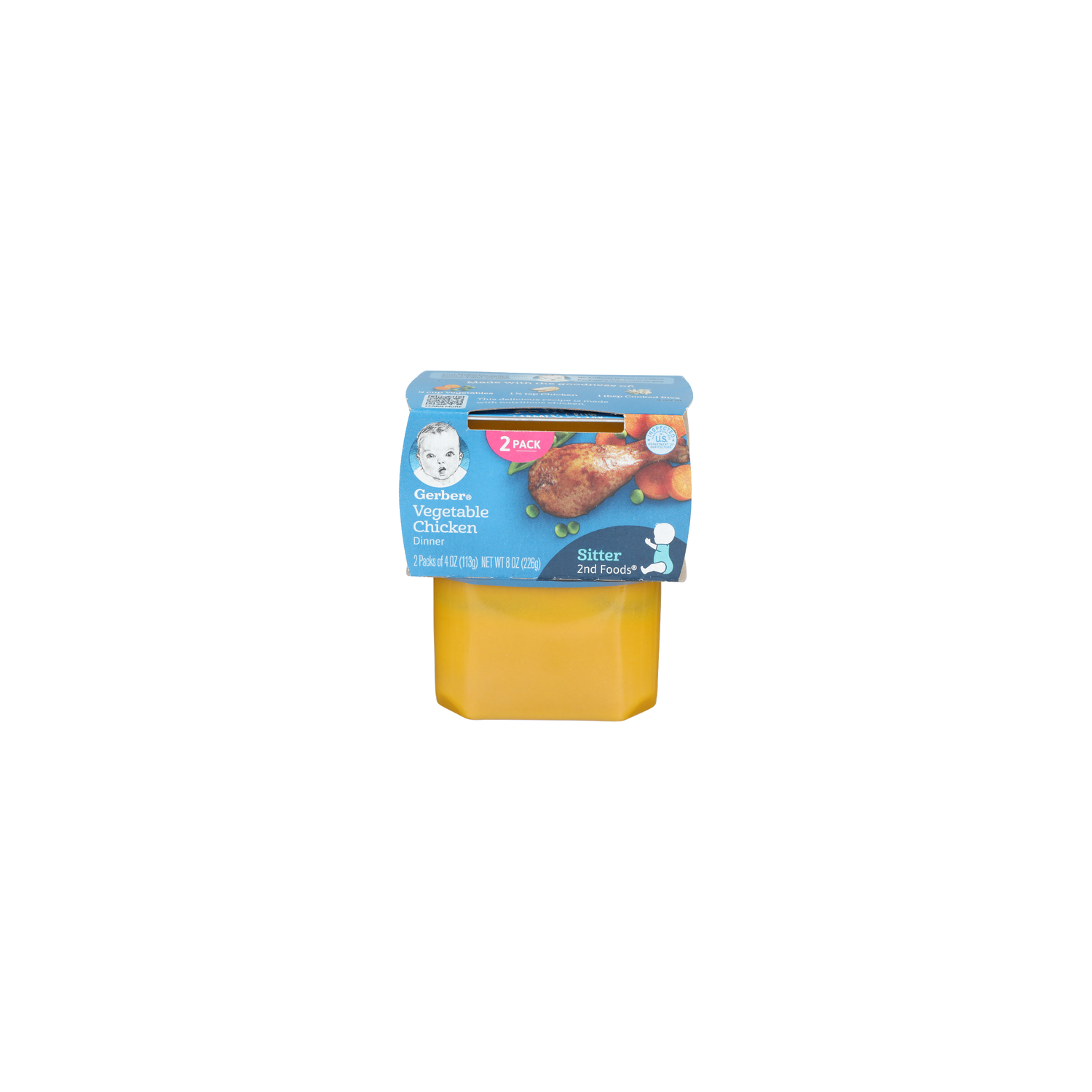 Gerber Vegetable Chicken Dinner Sitter 2ND Foods - 4 Ounce - 2 Count Image 1 of 4
