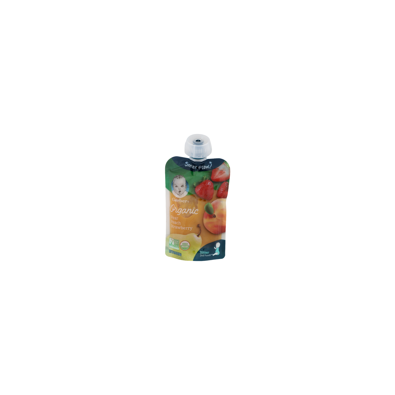 Gerber Pear Peach Strawberry Sitter 2Nd Foods - 3.5 Ounce Image 1 of 4
