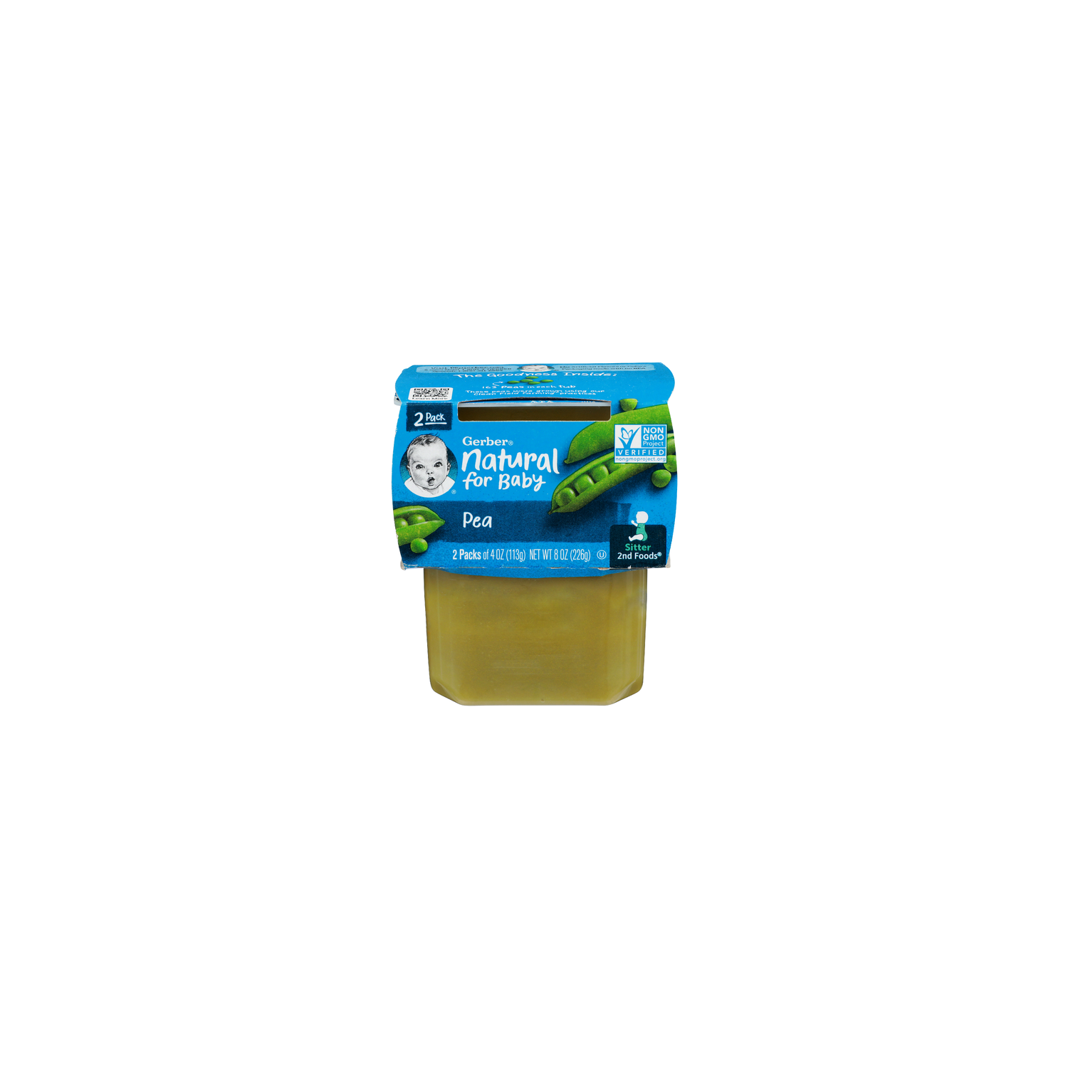 Gerber Natural For Baby Pea Sitter 2Nd Foods - 4 Ounce - 2 Count Image 1 of 4