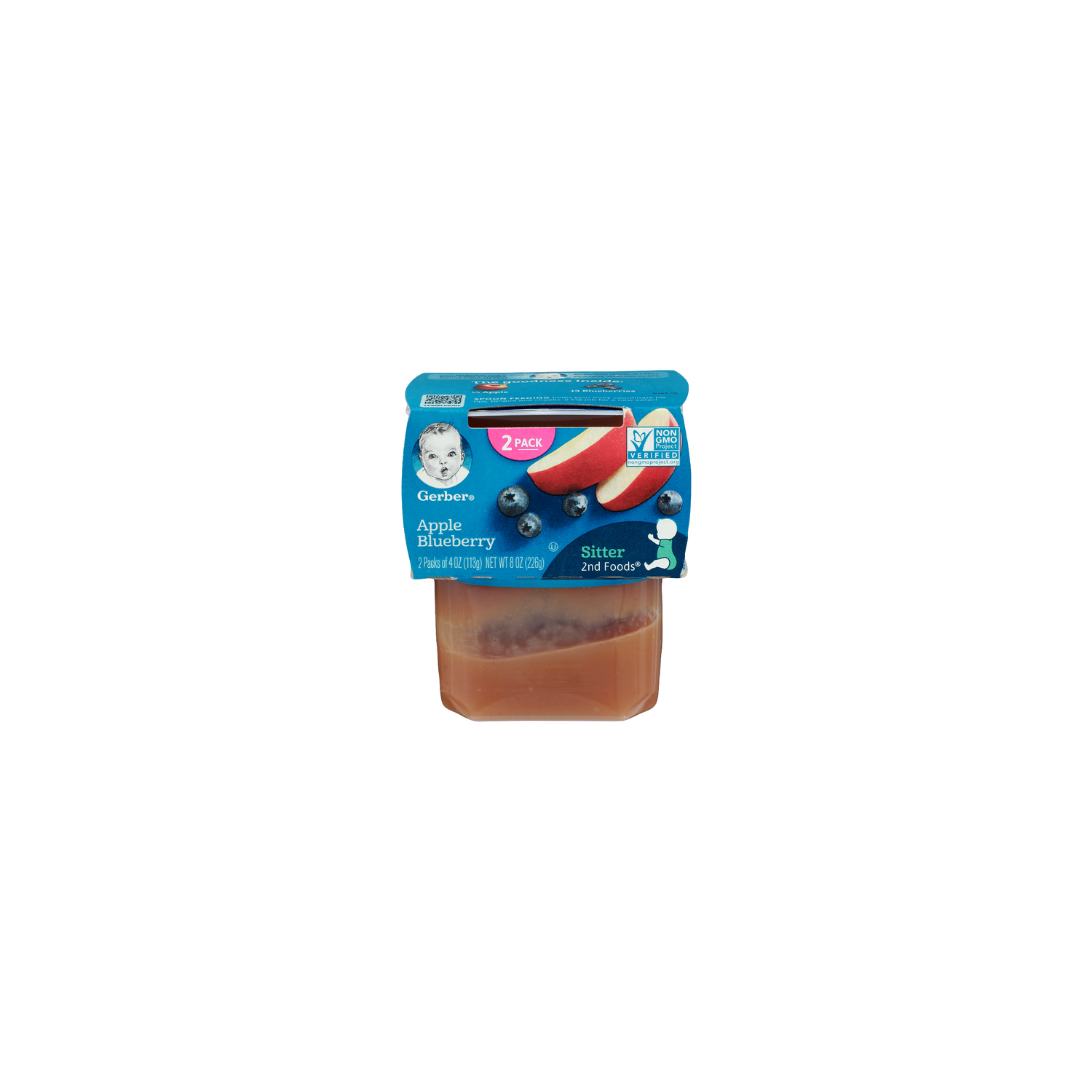 Gerber Apple Blueberry - 4 Ounce - 2 Count Image 1 of 4