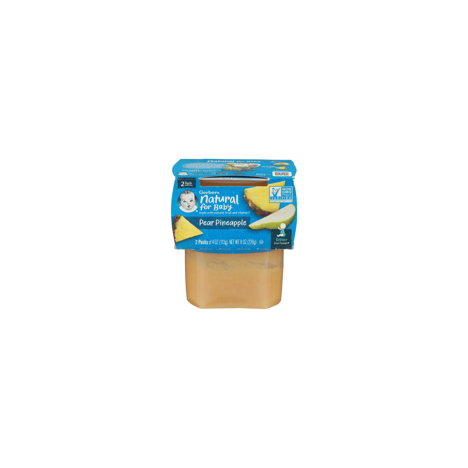Gerber Pear Pineapple Sitter 2ND Foods - 4 Ounce - 2 Count Image 1 of 4