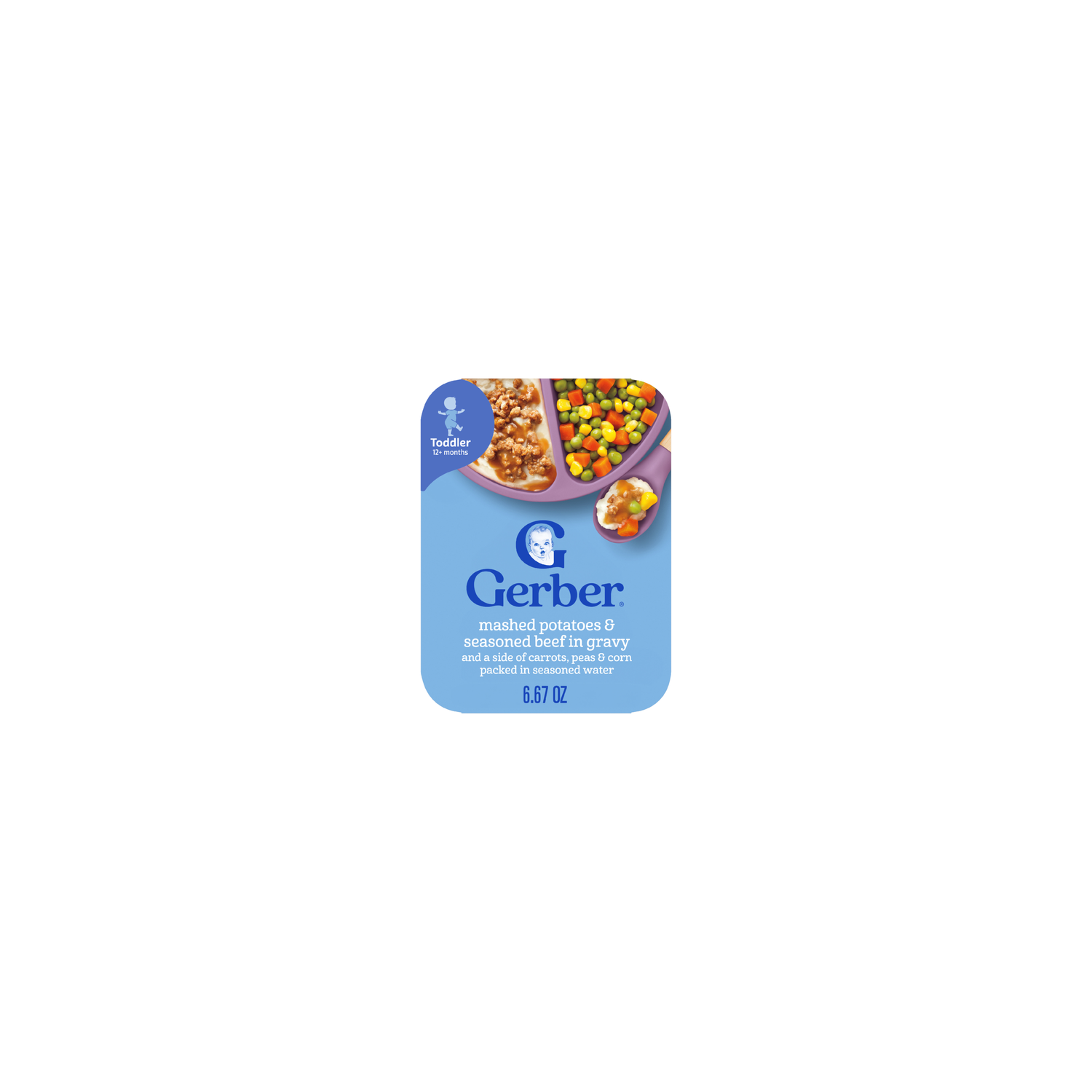 Gerber Toddler Food, Mashed Potatoes & Beef In Gravy, Mealtime For - 6.67 Ounce Image 1 of 4