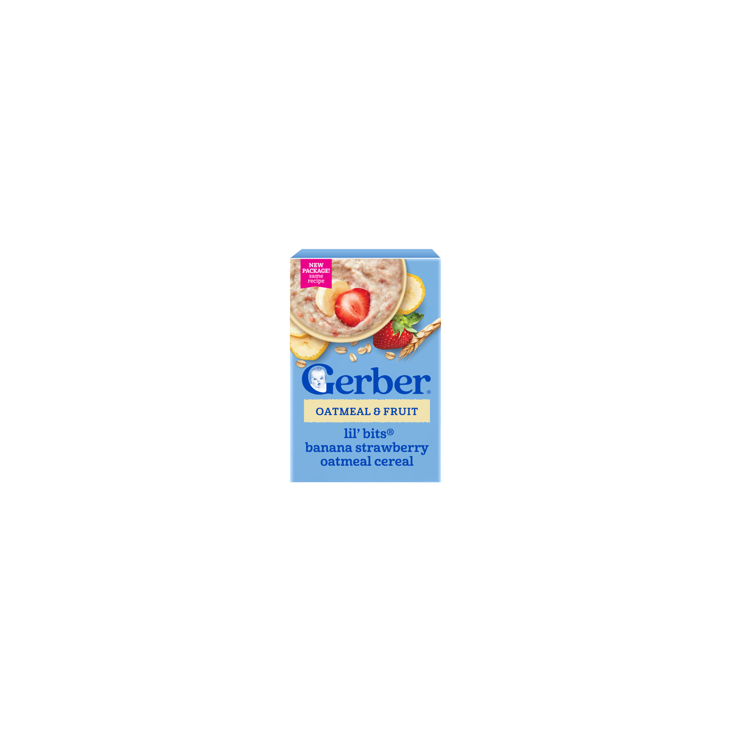 Gerber Cereal For Baby Grain And Grow Toddler Oatmeal Banana Strawberry - 8 Ounce Image 1 of 4