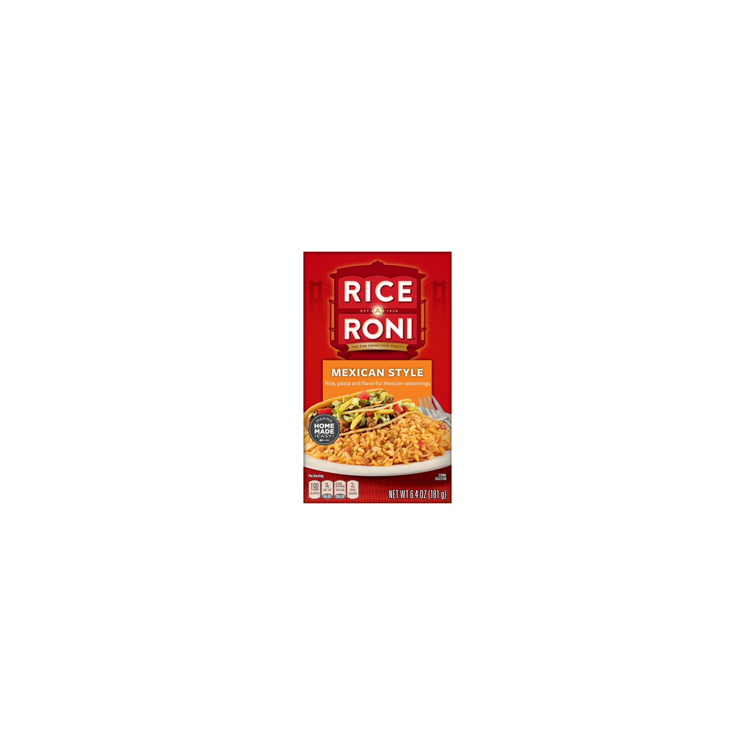 Rice A Roni Pasta Mexican Style - 181 Gram Image 1 of 3