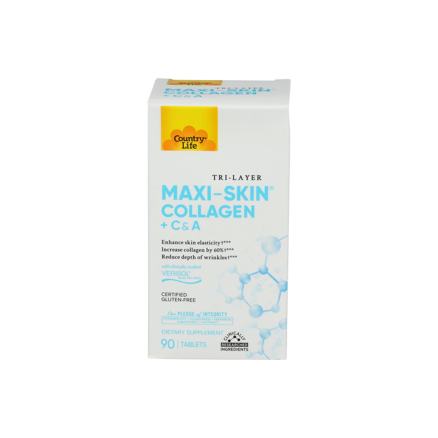 Country Life Tri-Layer Maxi-Skin Collagen + C & A - 90 Count Image 1 of 2