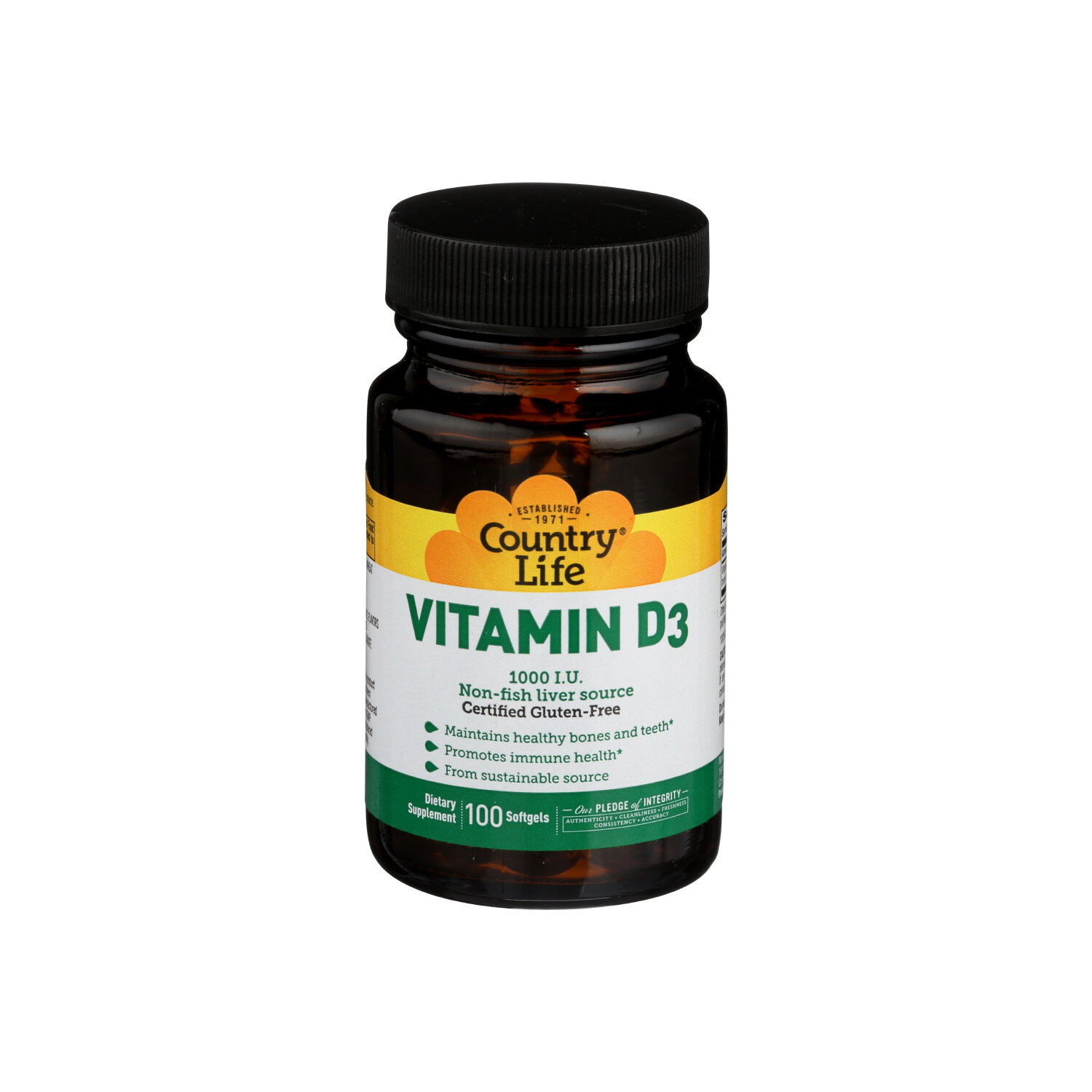 Country Life Vitamin D3 1000 I.U - 100 Count Image 1 of 2