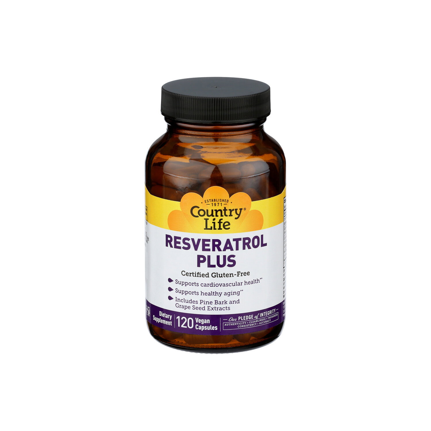 Country Life Vegicaps Resveratrol Plus 120 - 120 Count Image 1 of 2