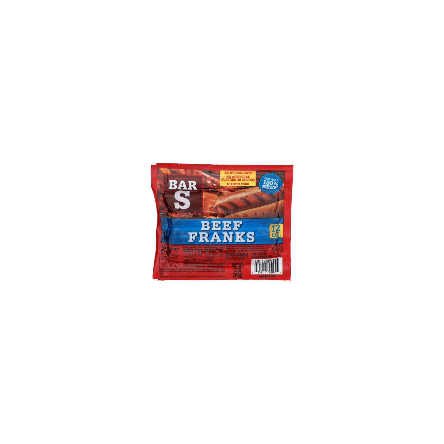Bar S Beef Franks - 12 Ounce Image 1 of 4