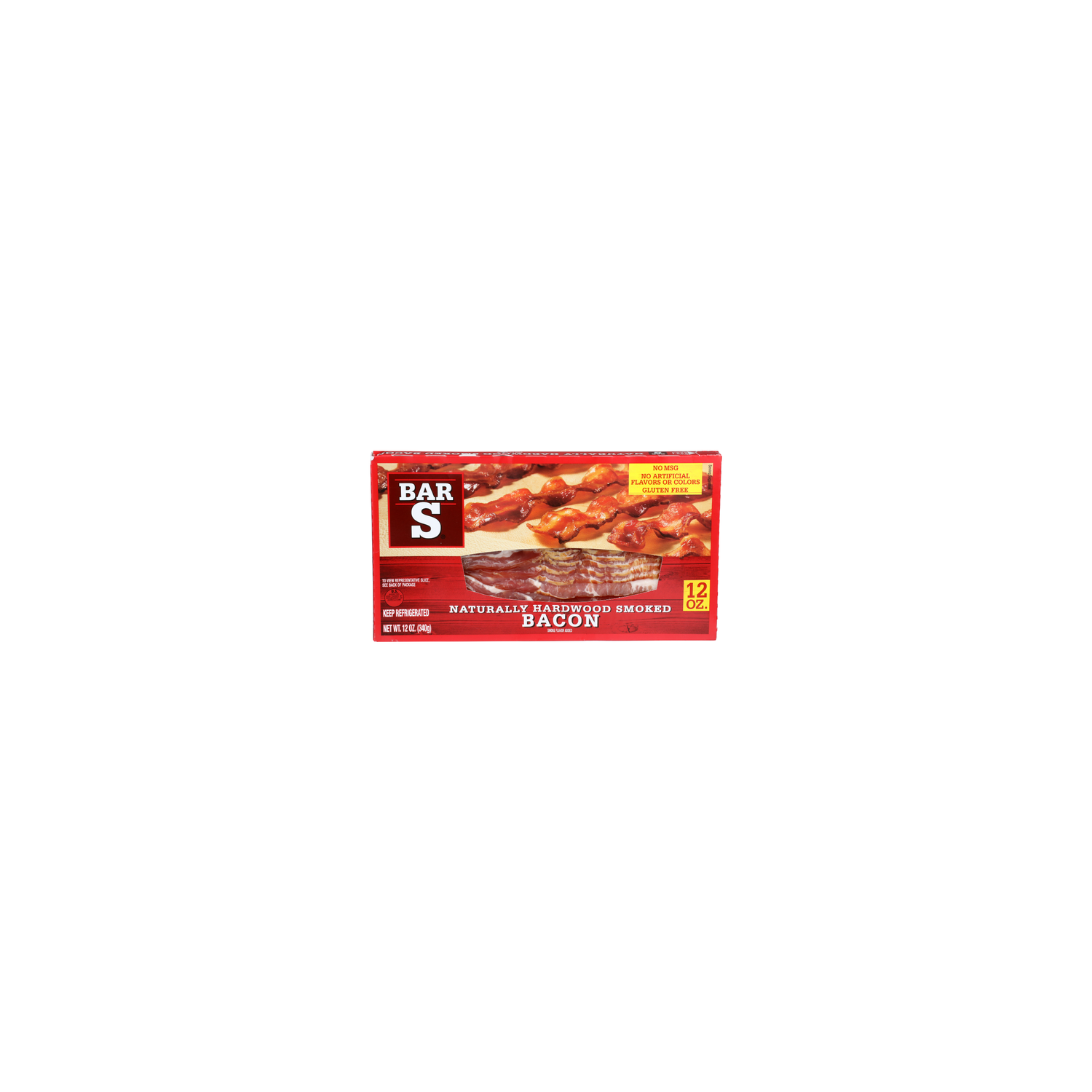 Bar S Naturally Hardwood Smoked Bacon - 12 Ounce Image 1 of 4