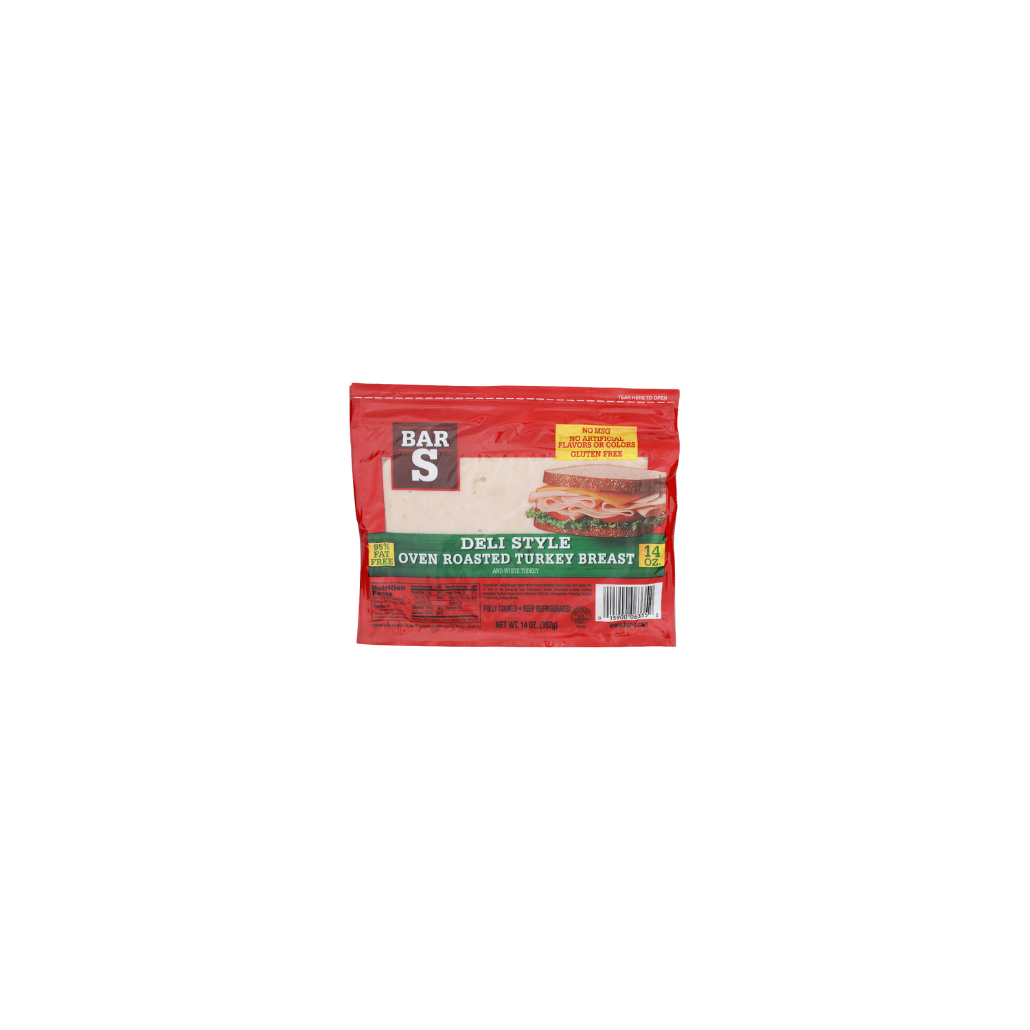 Bar S Oven Roasted Deli Style Turkey Breast - 14 Ounce Image 1 of 4