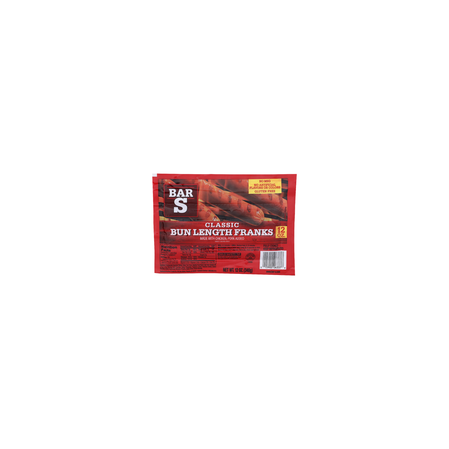 Bar S Classic Bun Length Franks - 12 Ounce Image 1 of 4
